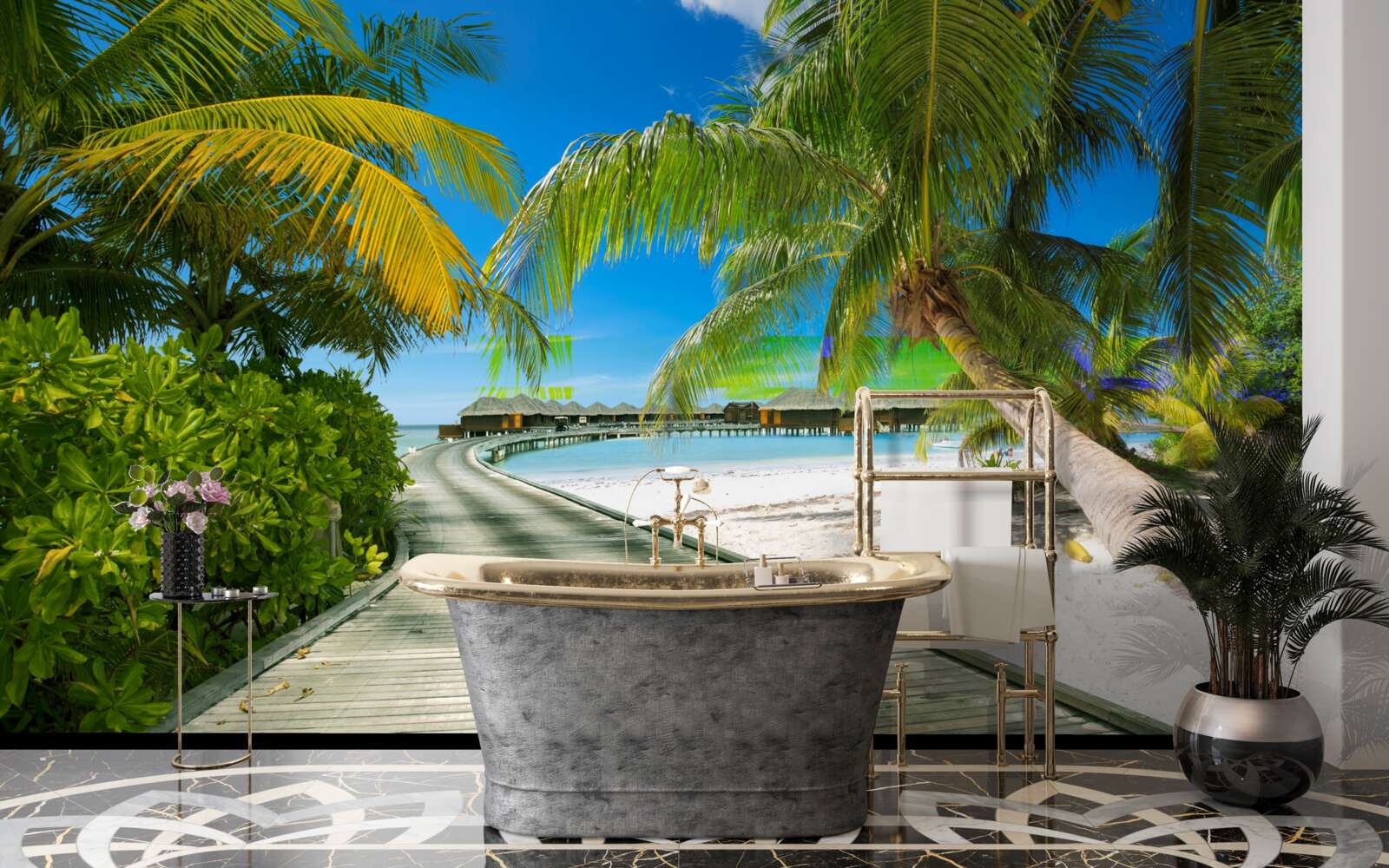 Фотошпалери Стежка до приморських котеджів