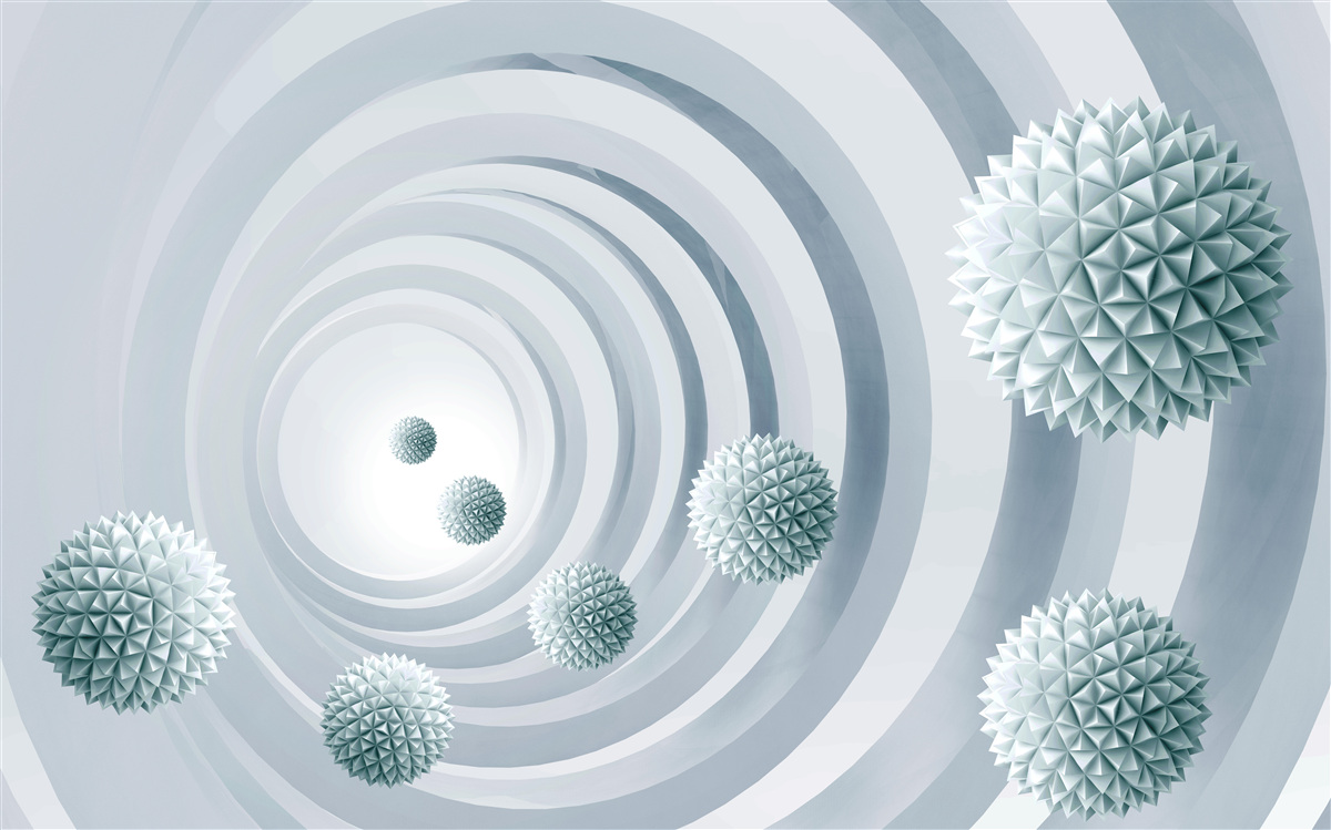 Фотошпалери кулі зникають у круговому проході