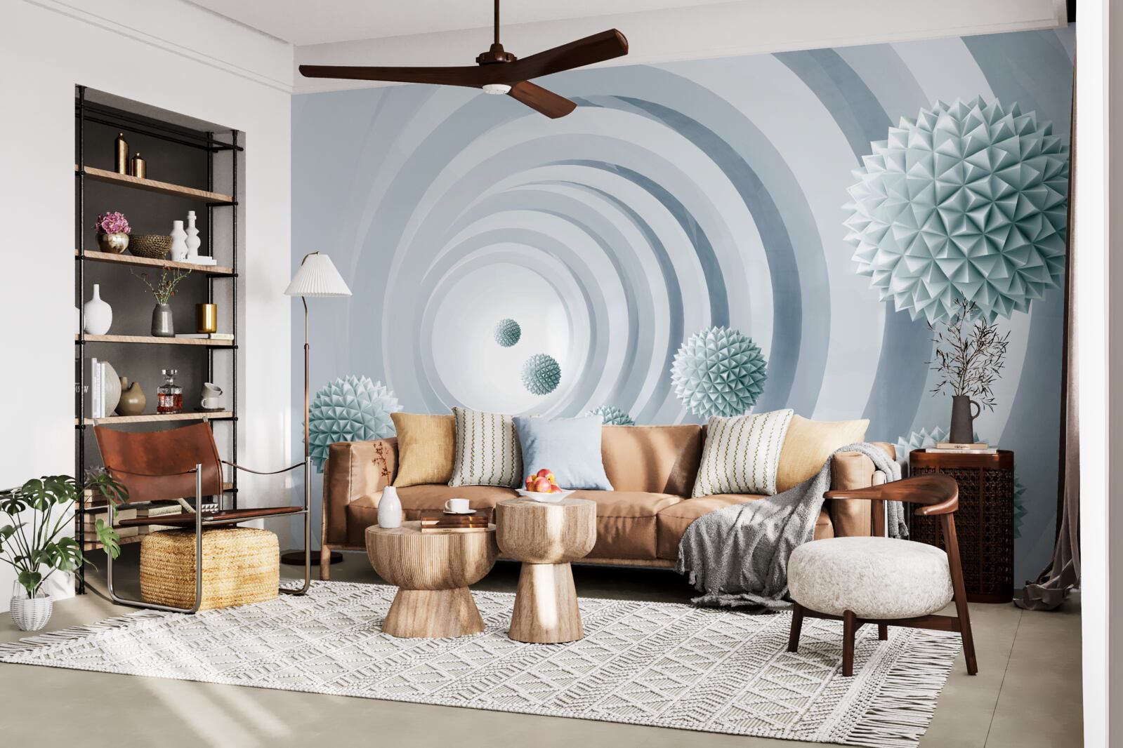 Фотошпалери кулі зникають у круговому проході