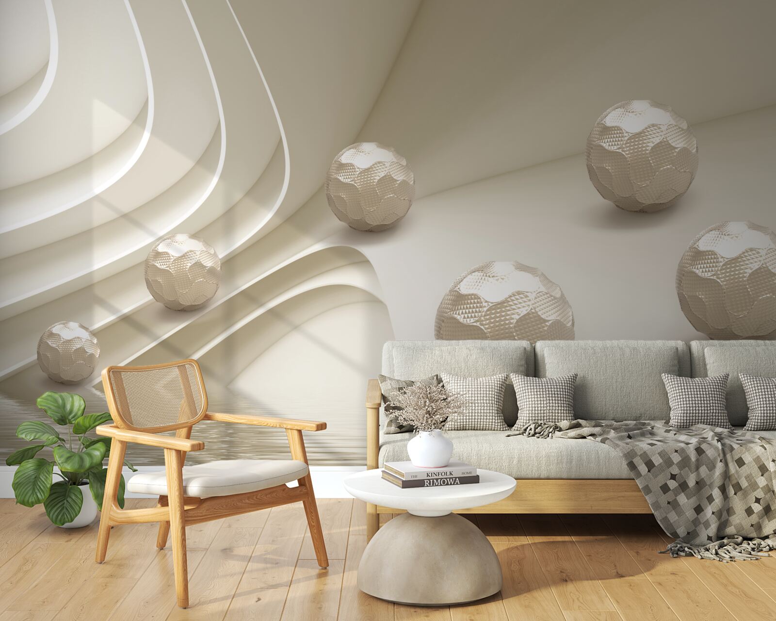 Фотошпалери грановані кульки, що котяться вниз