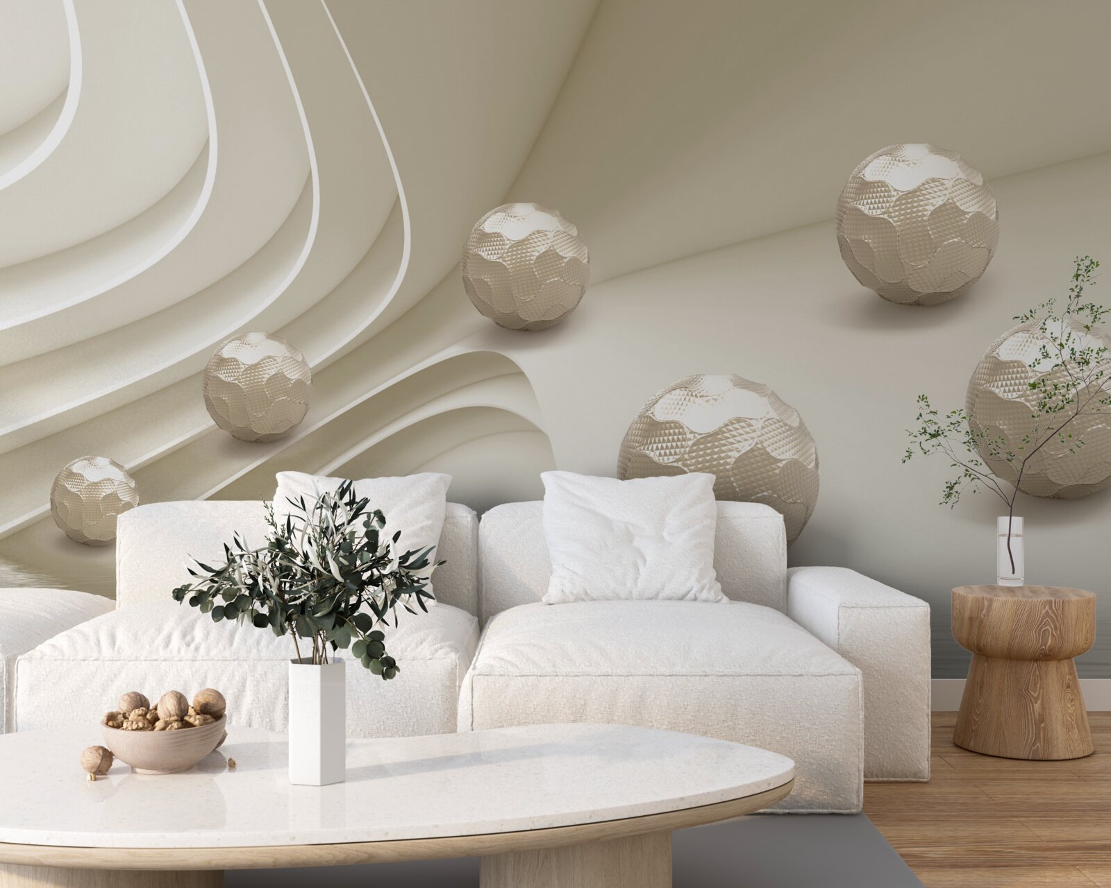 Фотошпалери грановані кульки, що котяться вниз