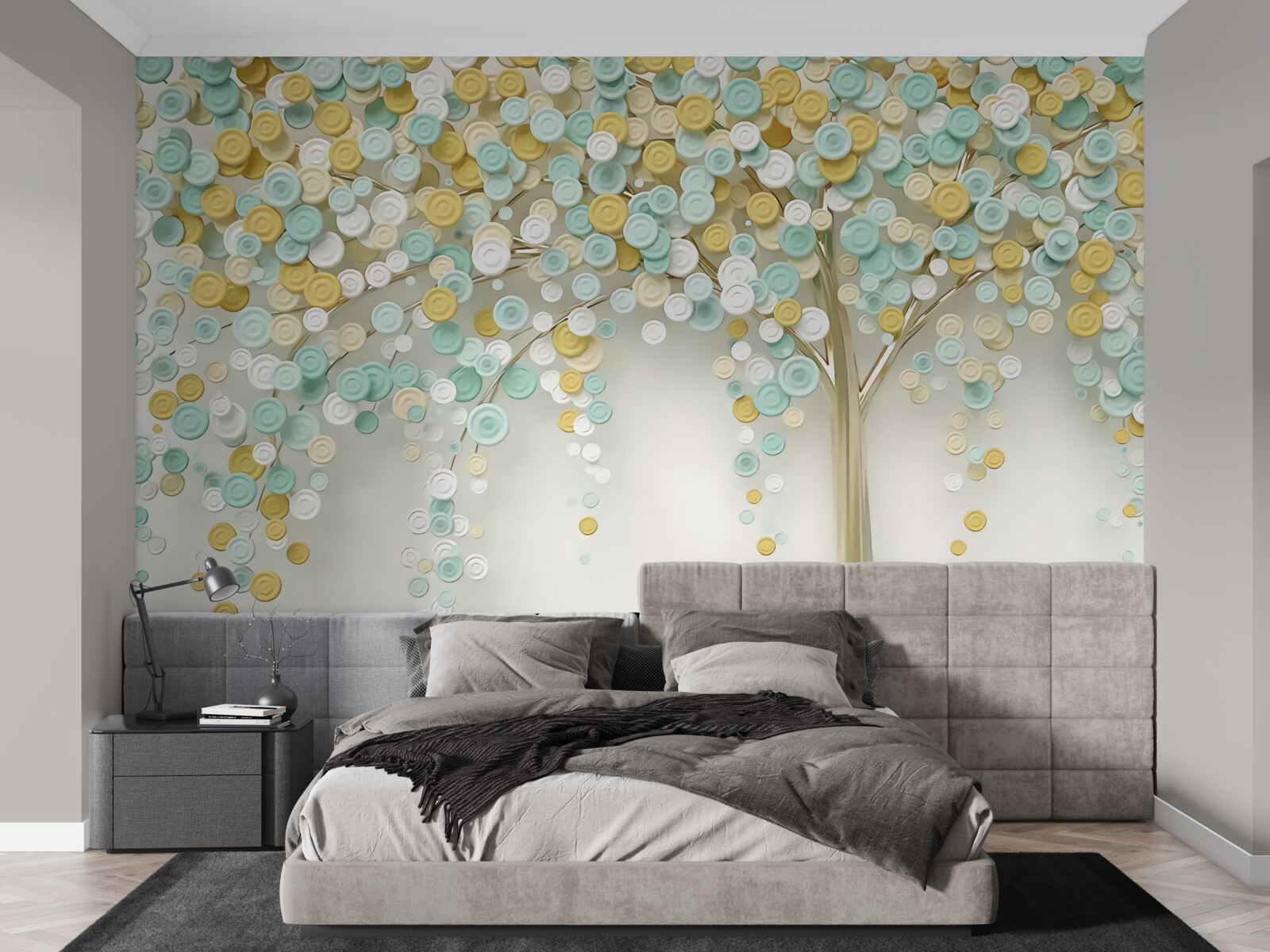 Фотошпалери сяйво літніх відтінків на деревині