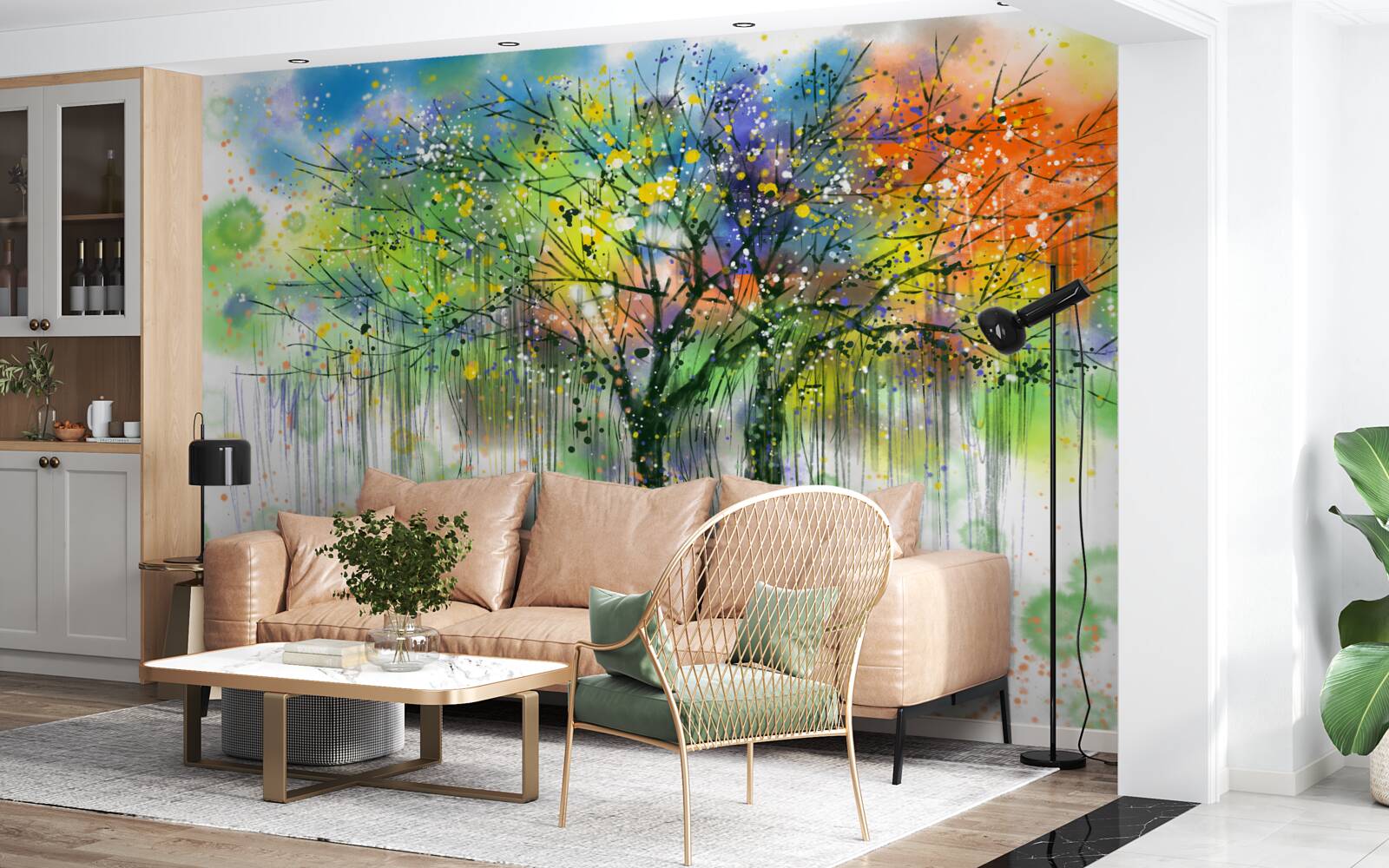 Фотошпалери Осінній ліс сповнений яскравих кольорів