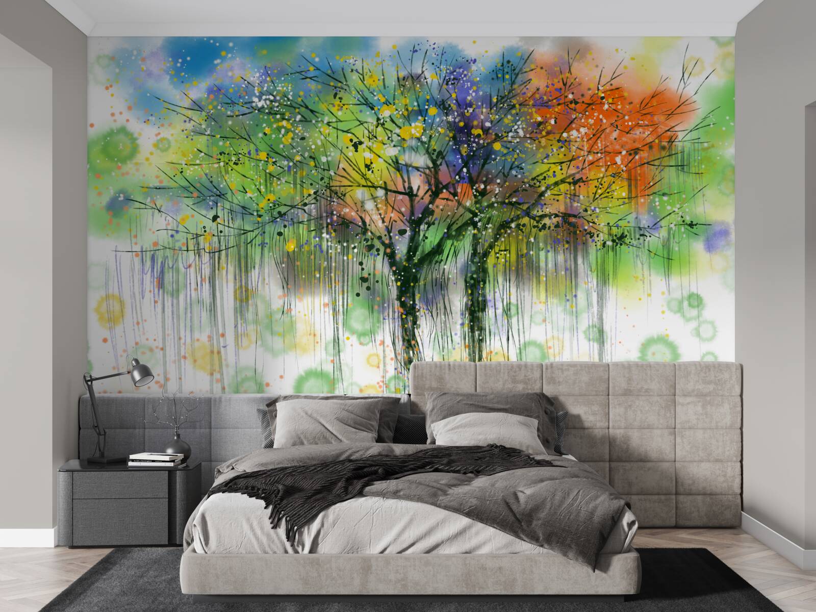 Фотошпалери Осінній ліс сповнений яскравих кольорів