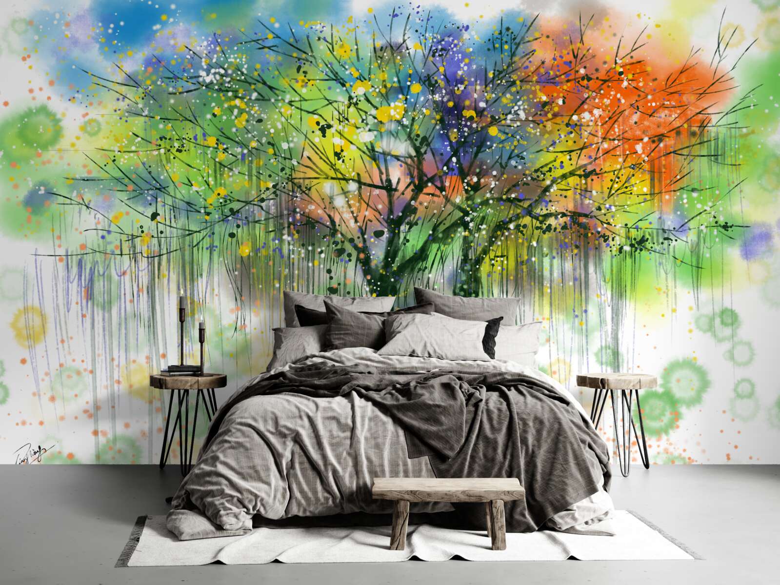 Фотошпалери Осінній ліс сповнений яскравих кольорів