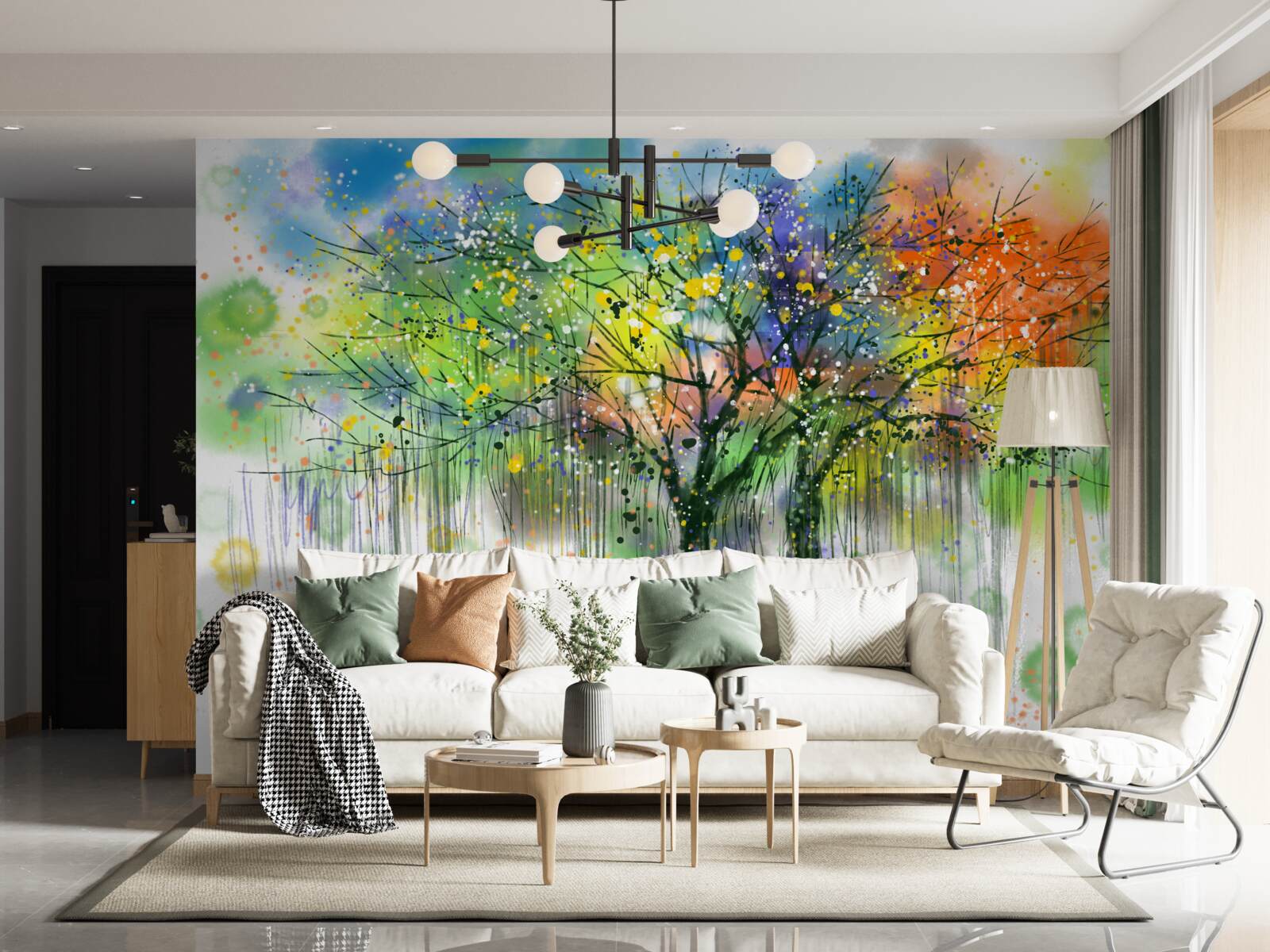 Фотошпалери Осінній ліс сповнений яскравих кольорів