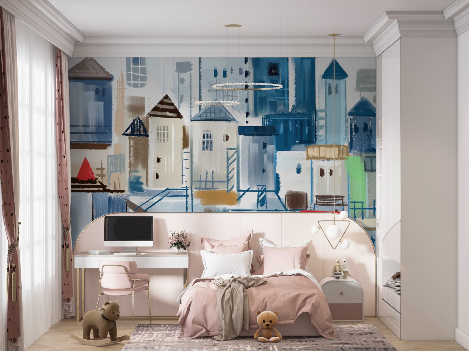 Фотошпалери анімована міська архітектура