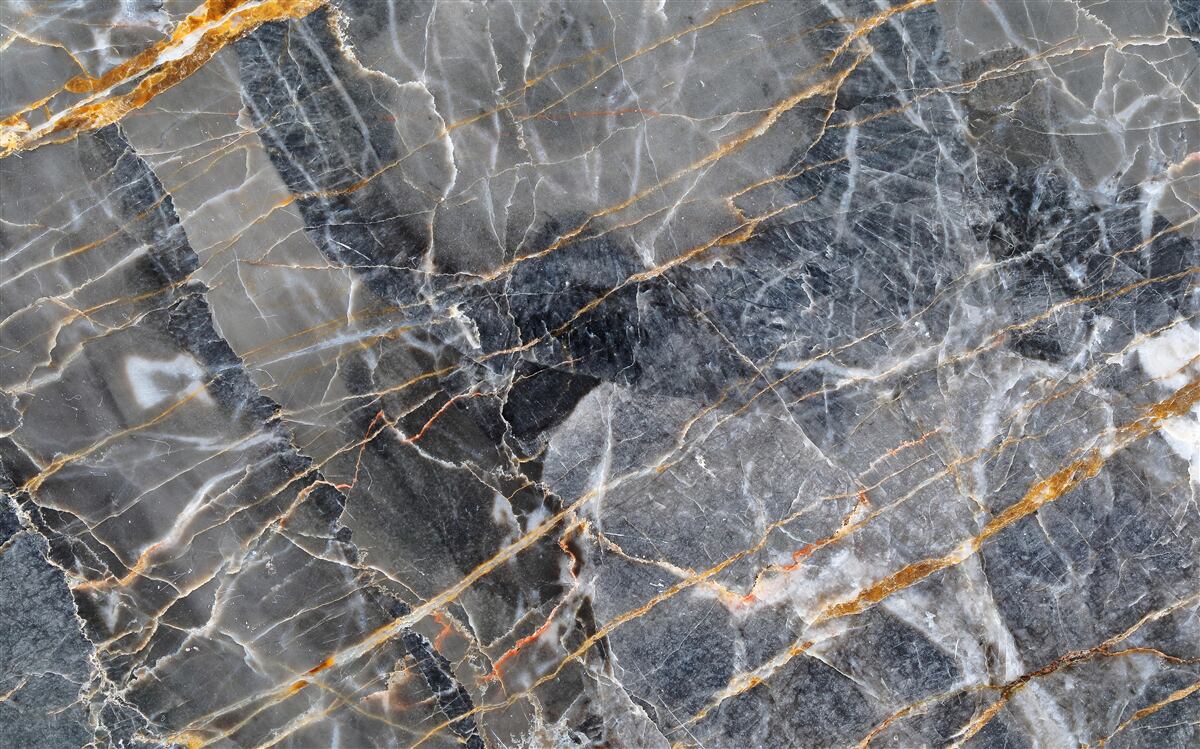 Фотошпалери чорний мармур із золотими прожилками