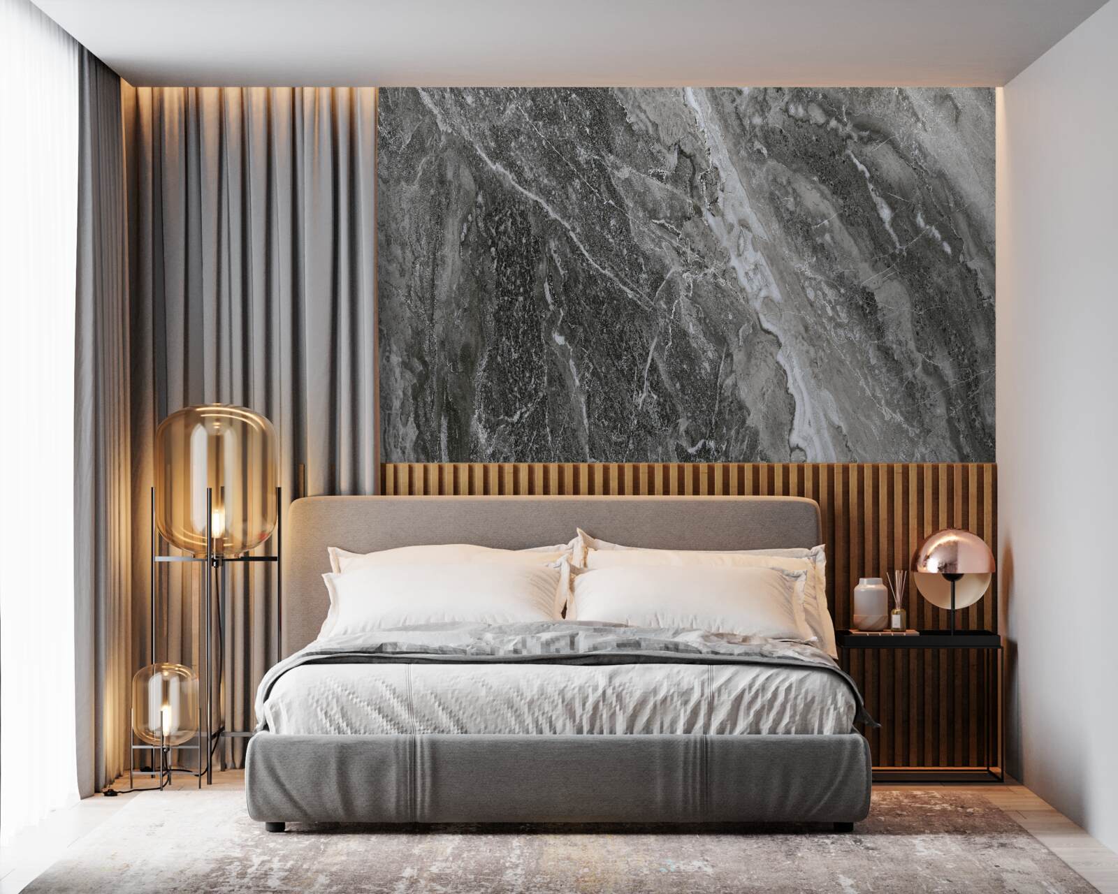 Фотошпалери мармурова абстракція в гуркоті грому