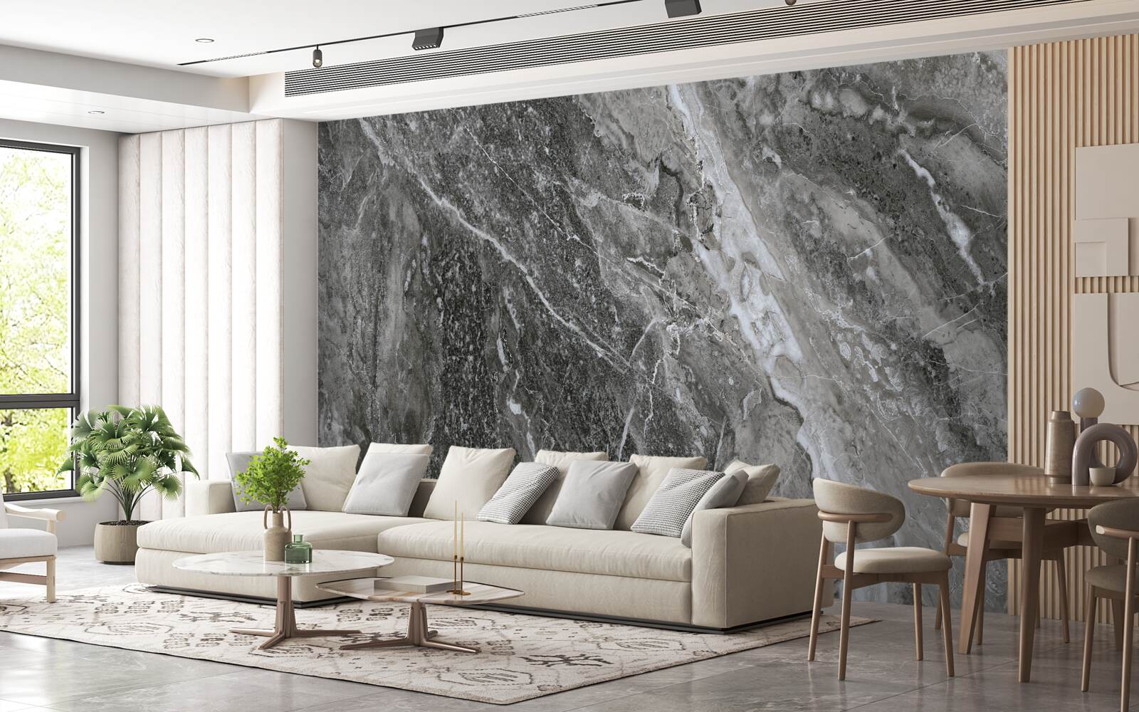 Фотошпалери мармурова абстракція в гуркоті грому