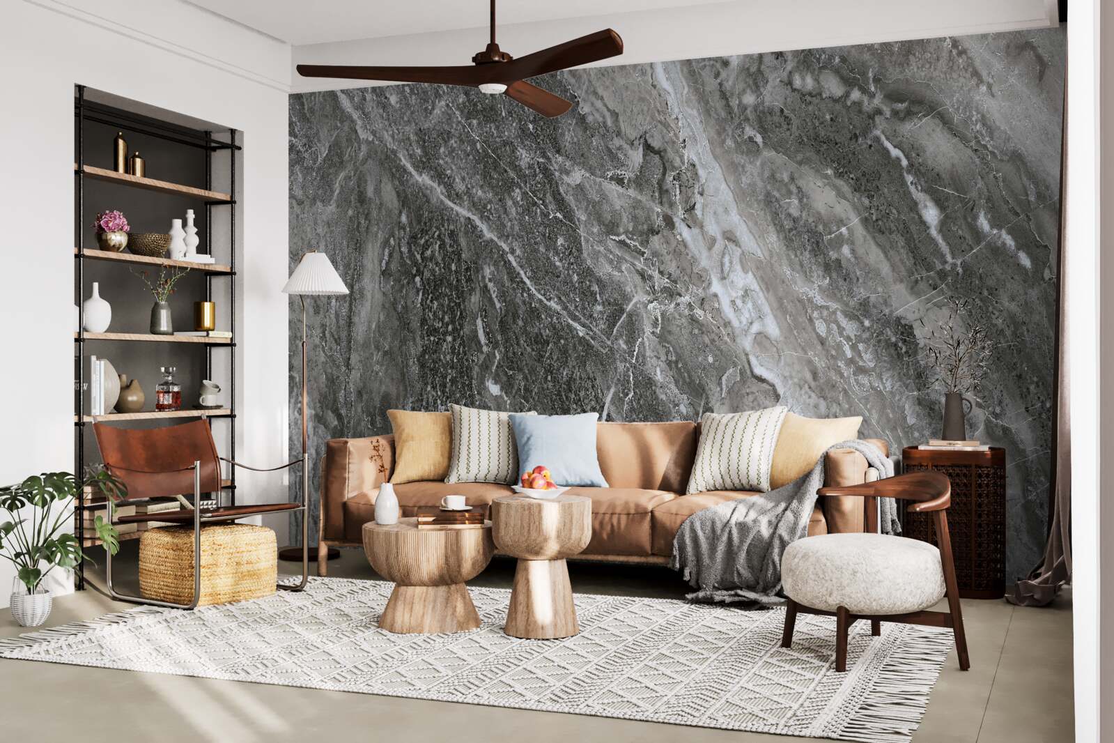 Фотошпалери мармурова абстракція в гуркоті грому