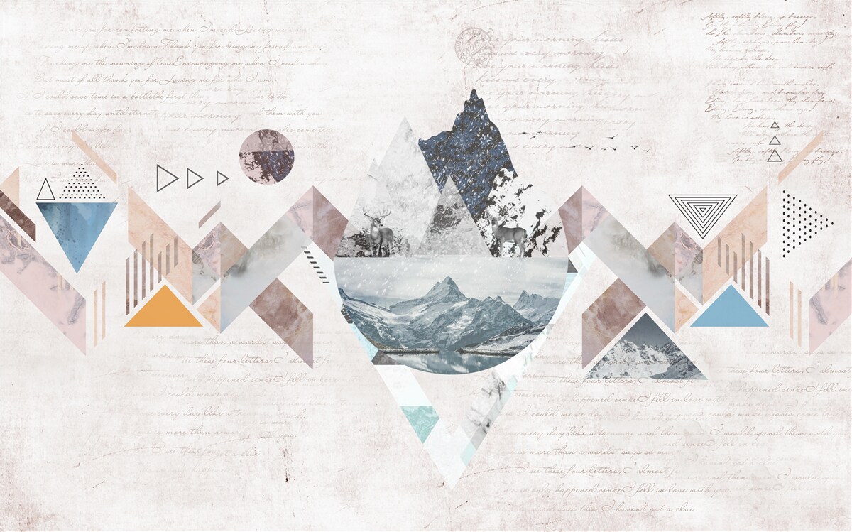 Фотошпалери зимова замальовка бурхливого водного хаосу