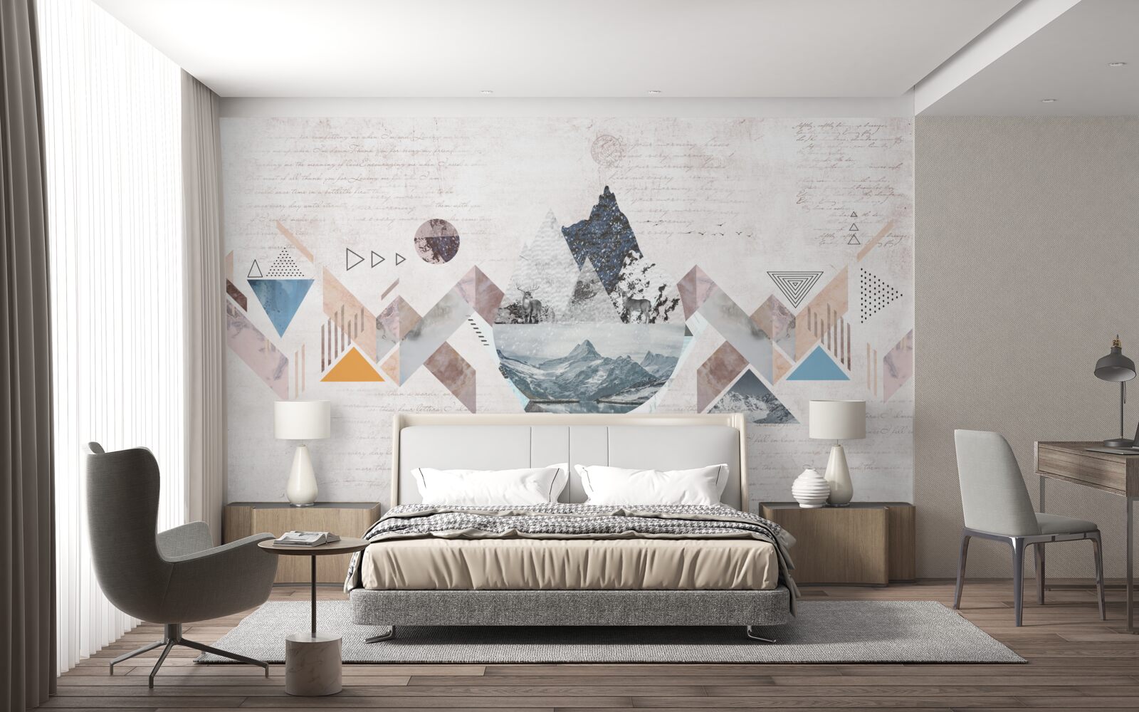 Фотошпалери зимова замальовка бурхливого водного хаосу