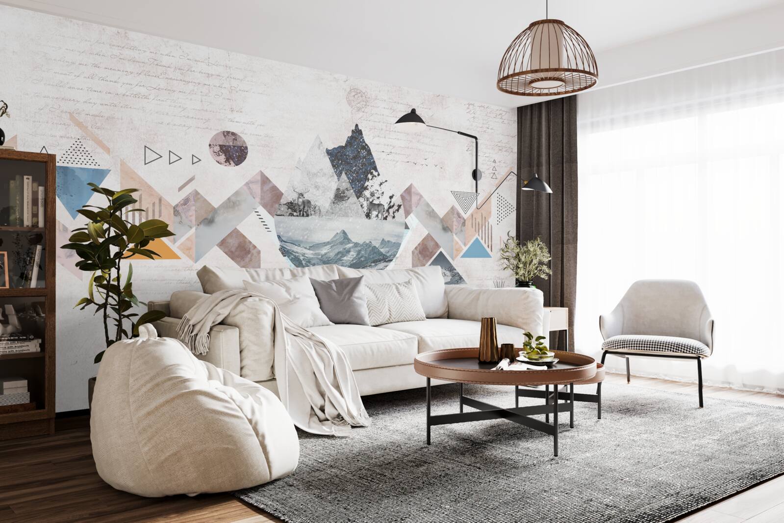 Фотошпалери зимова замальовка бурхливого водного хаосу