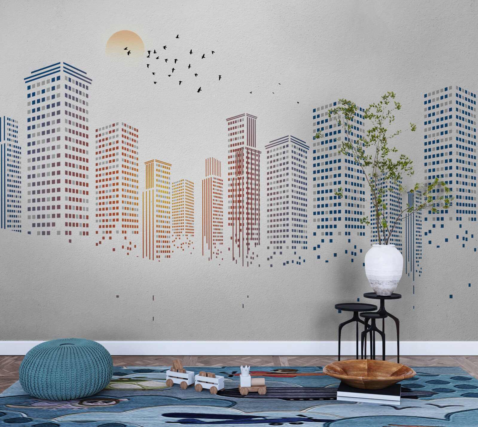 Фотошпалери сучасні панорами міст