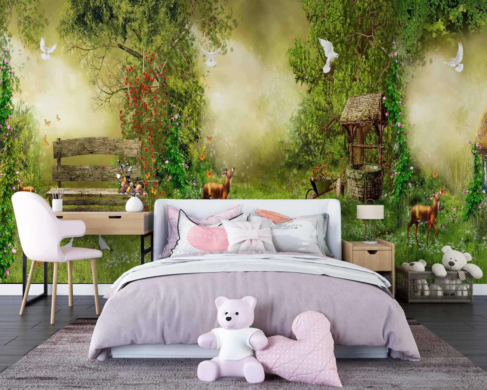 Фотошпалери чарівний будиночок серед дерев