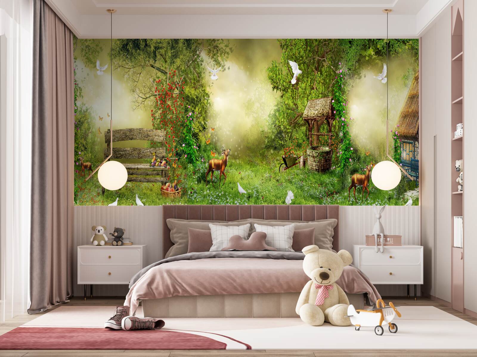 Фотошпалери чарівний будиночок серед дерев