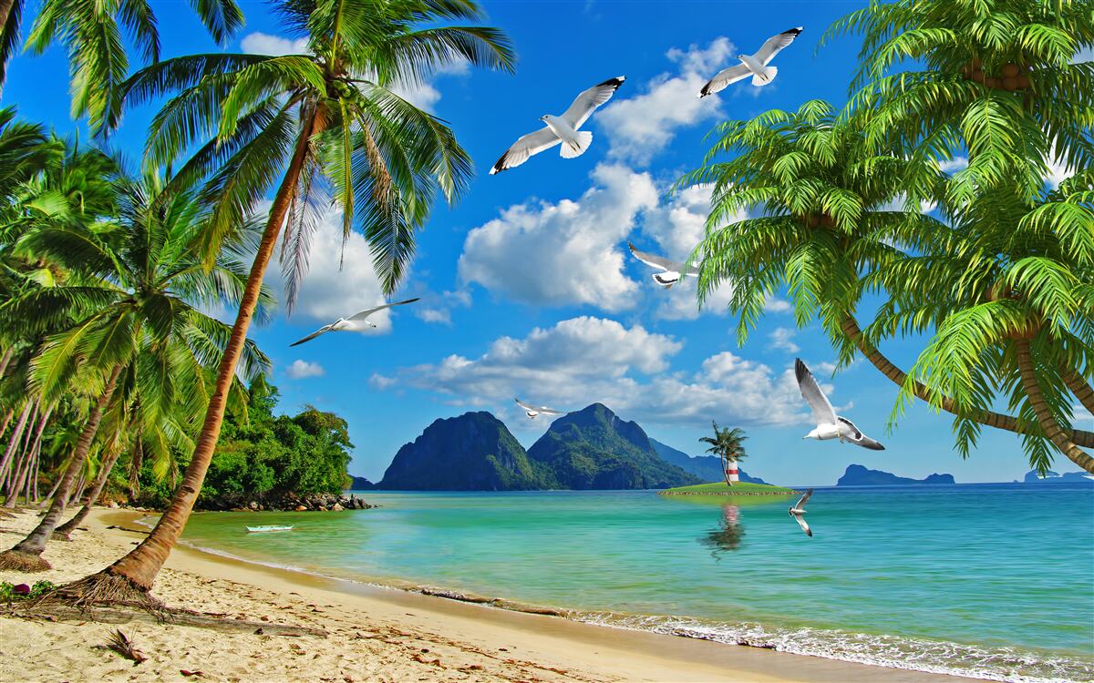 Фотошпалери рай у тропіках