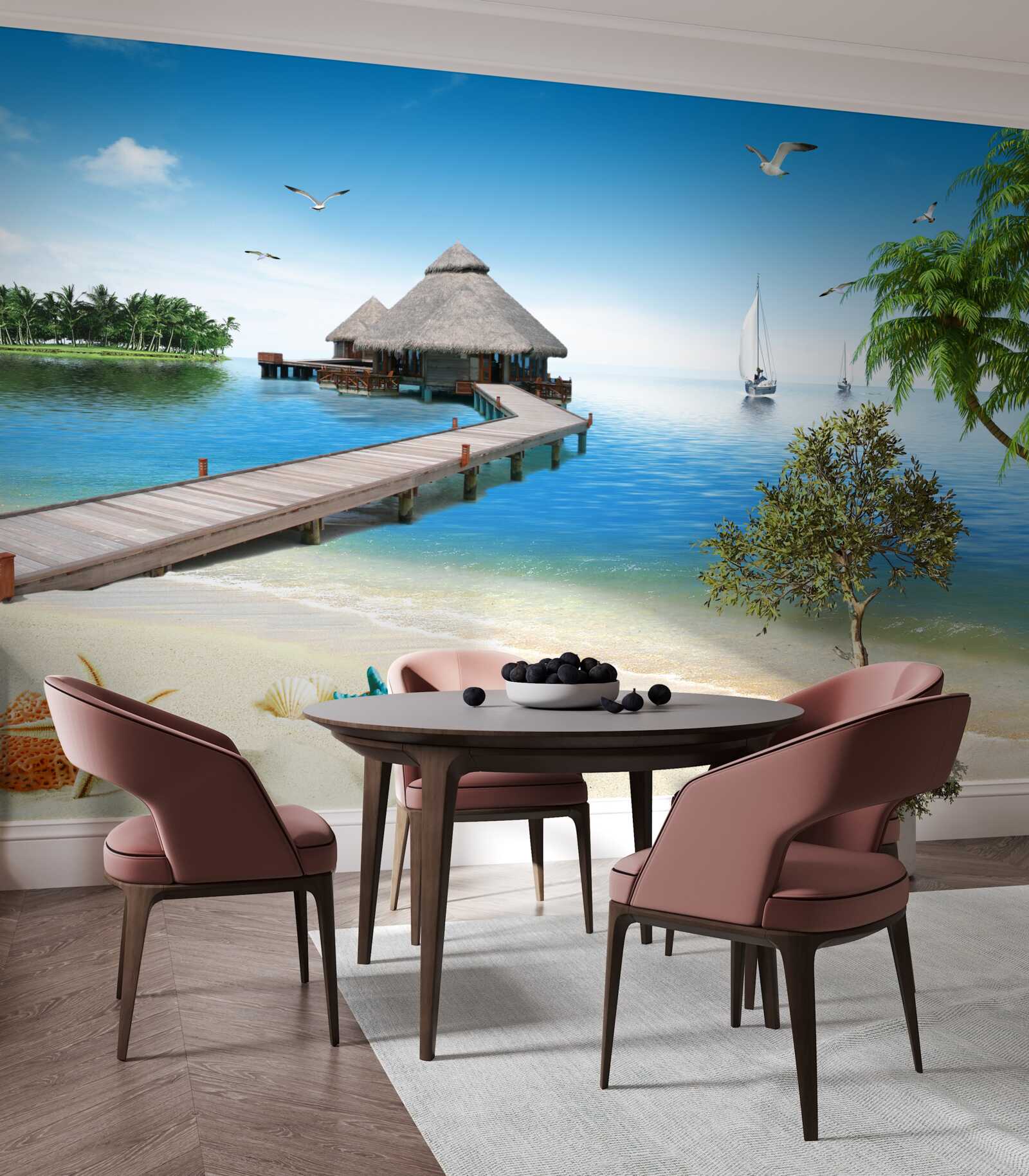 Фотошпалери тиха острівна лагуна