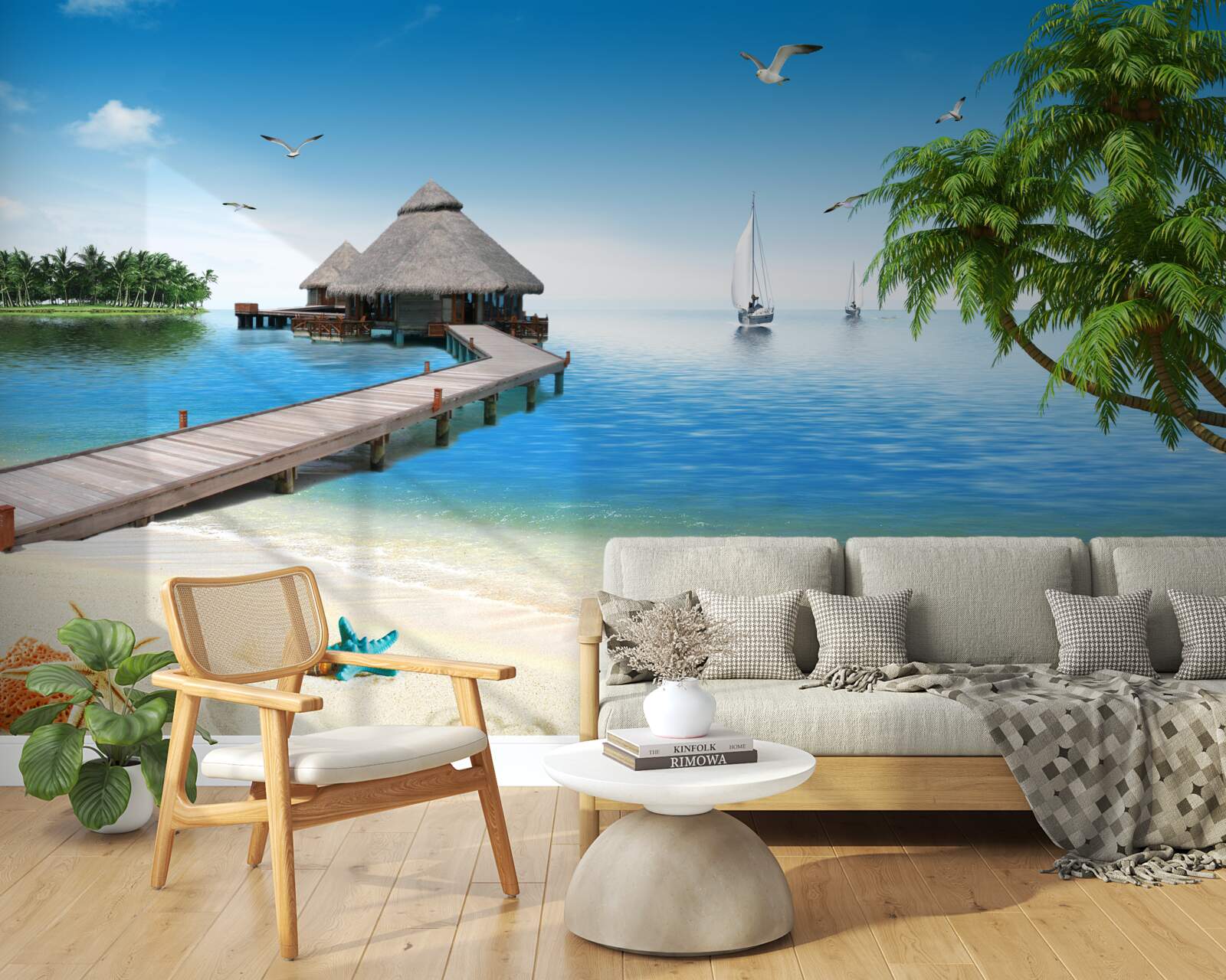 Фотошпалери тиха острівна лагуна