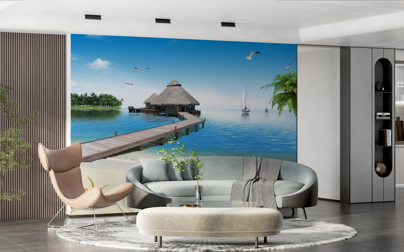 Фотошпалери тиха острівна лагуна