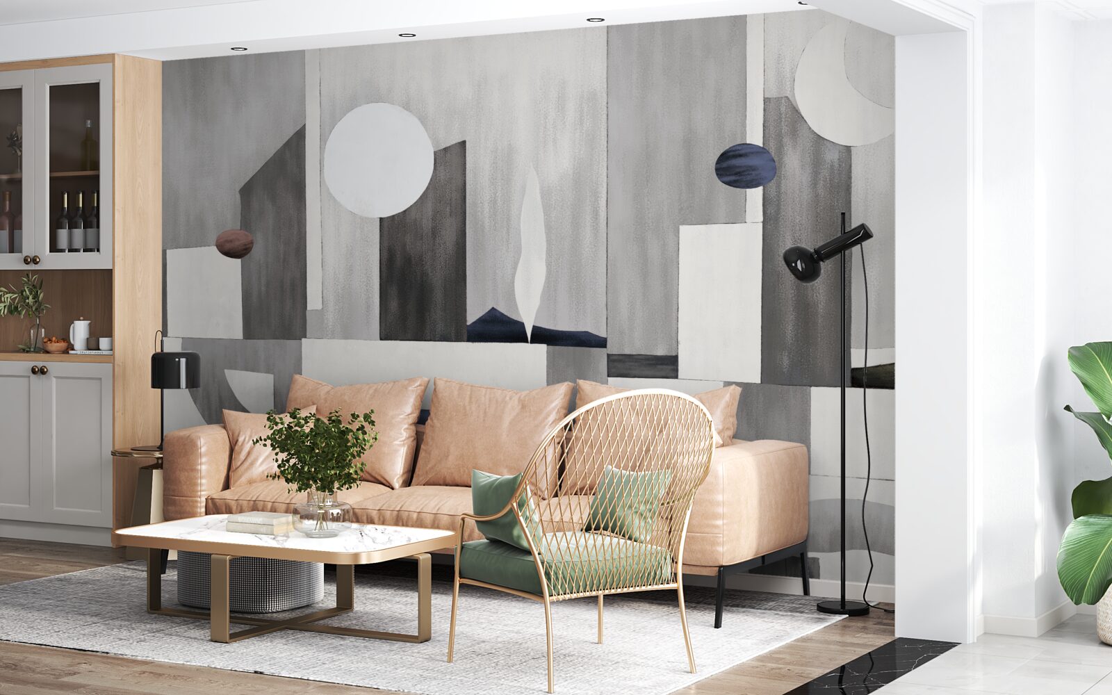 Фотошпалери місто прокидається під висхідним сонцем