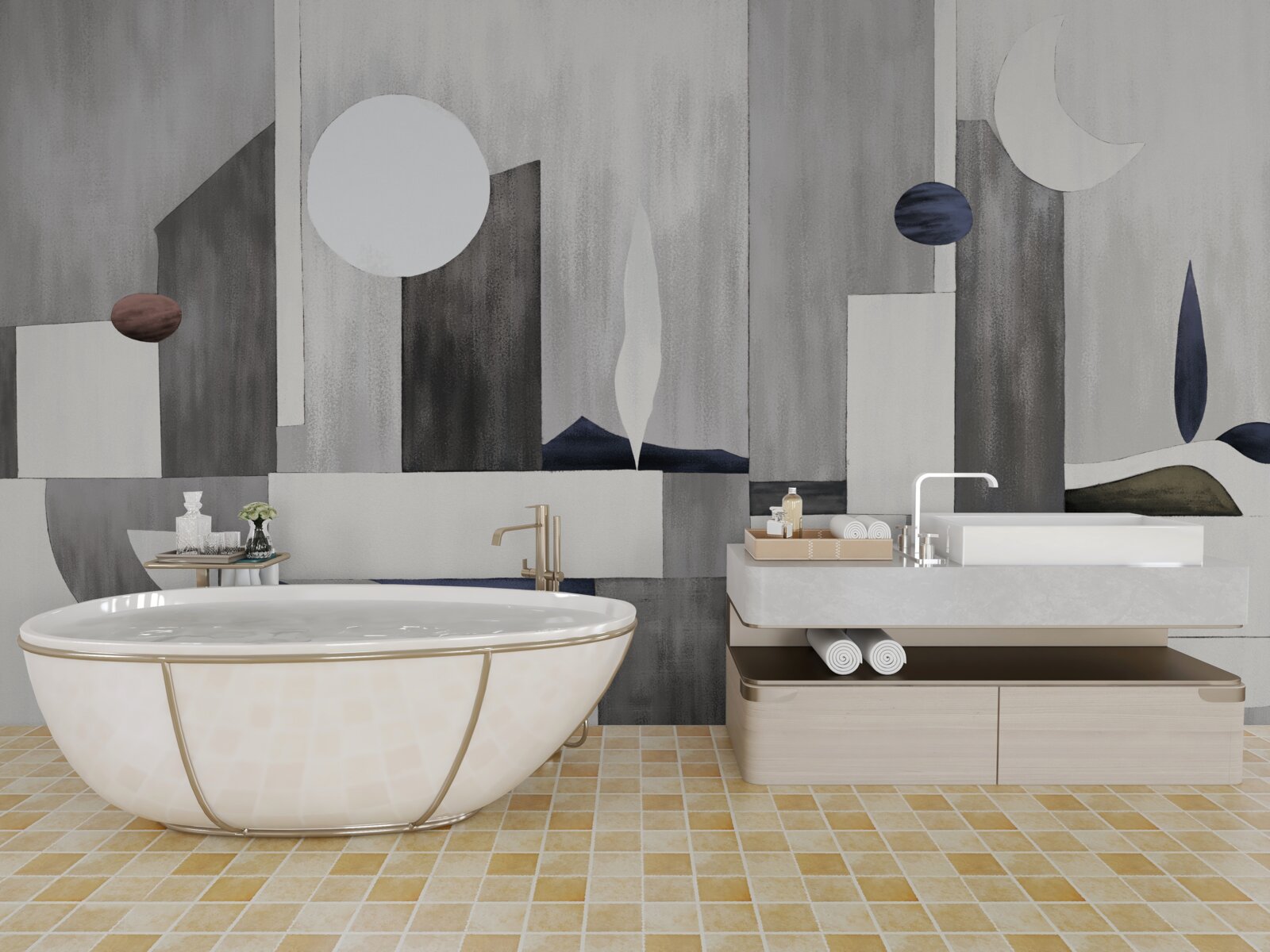 Фотошпалери місто прокидається під висхідним сонцем