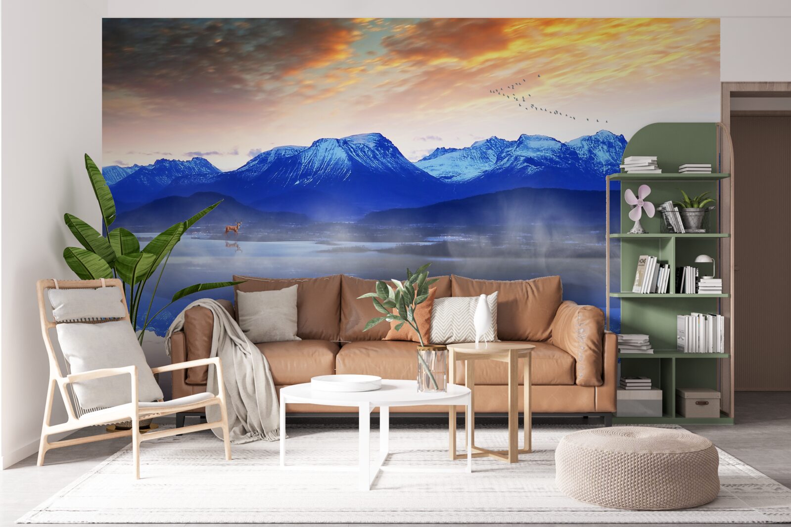 Фотошпалери туманна ковдра над нестабільною поверхнею води