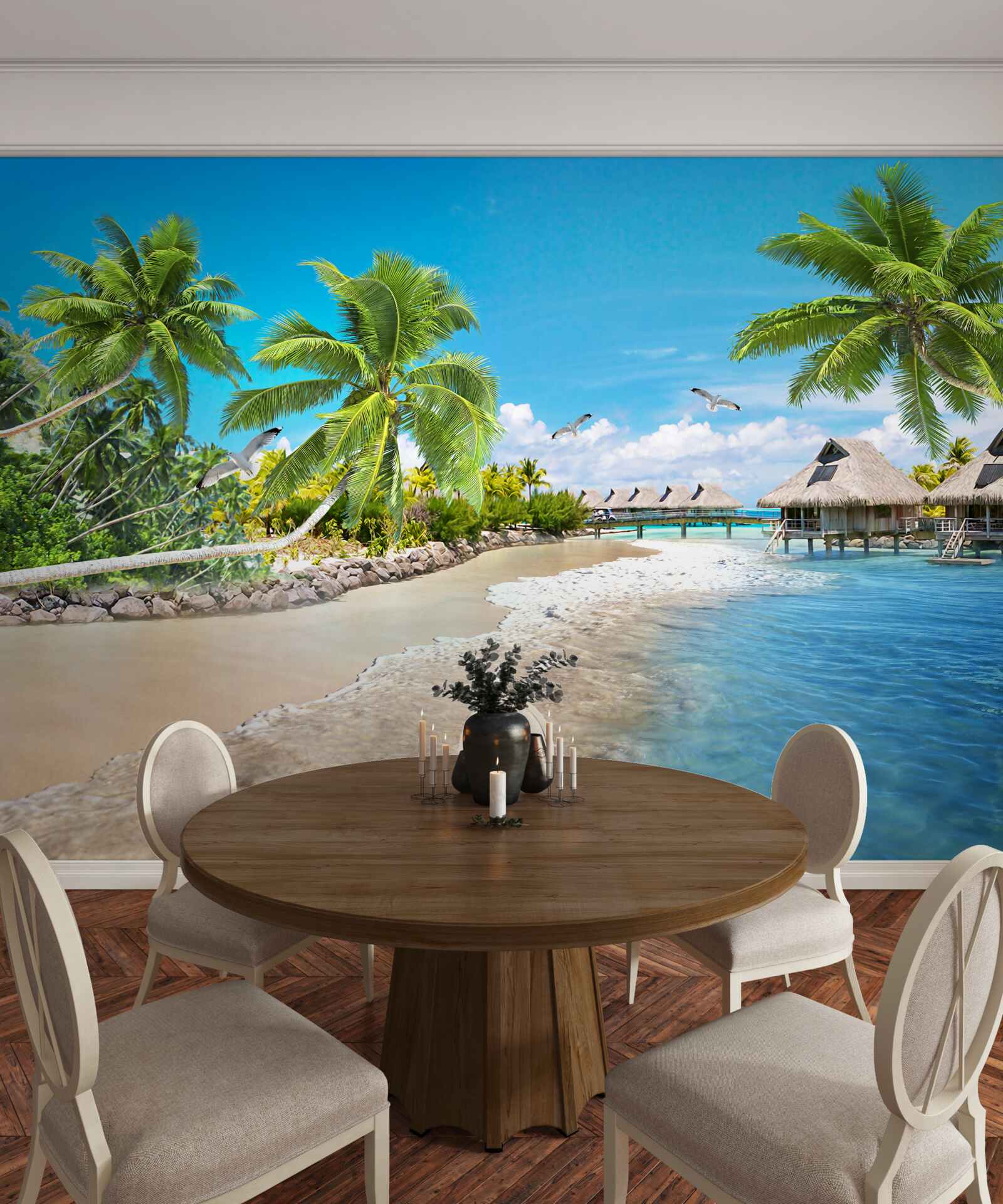 Фотошпалери морські альтанки на воді