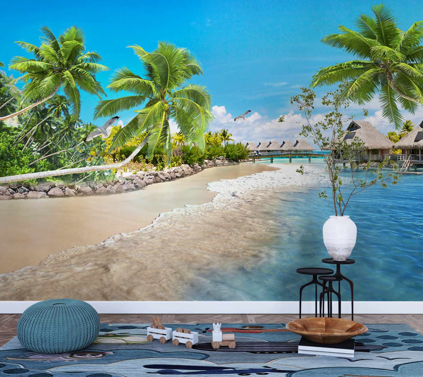 Фотошпалери морські альтанки на воді