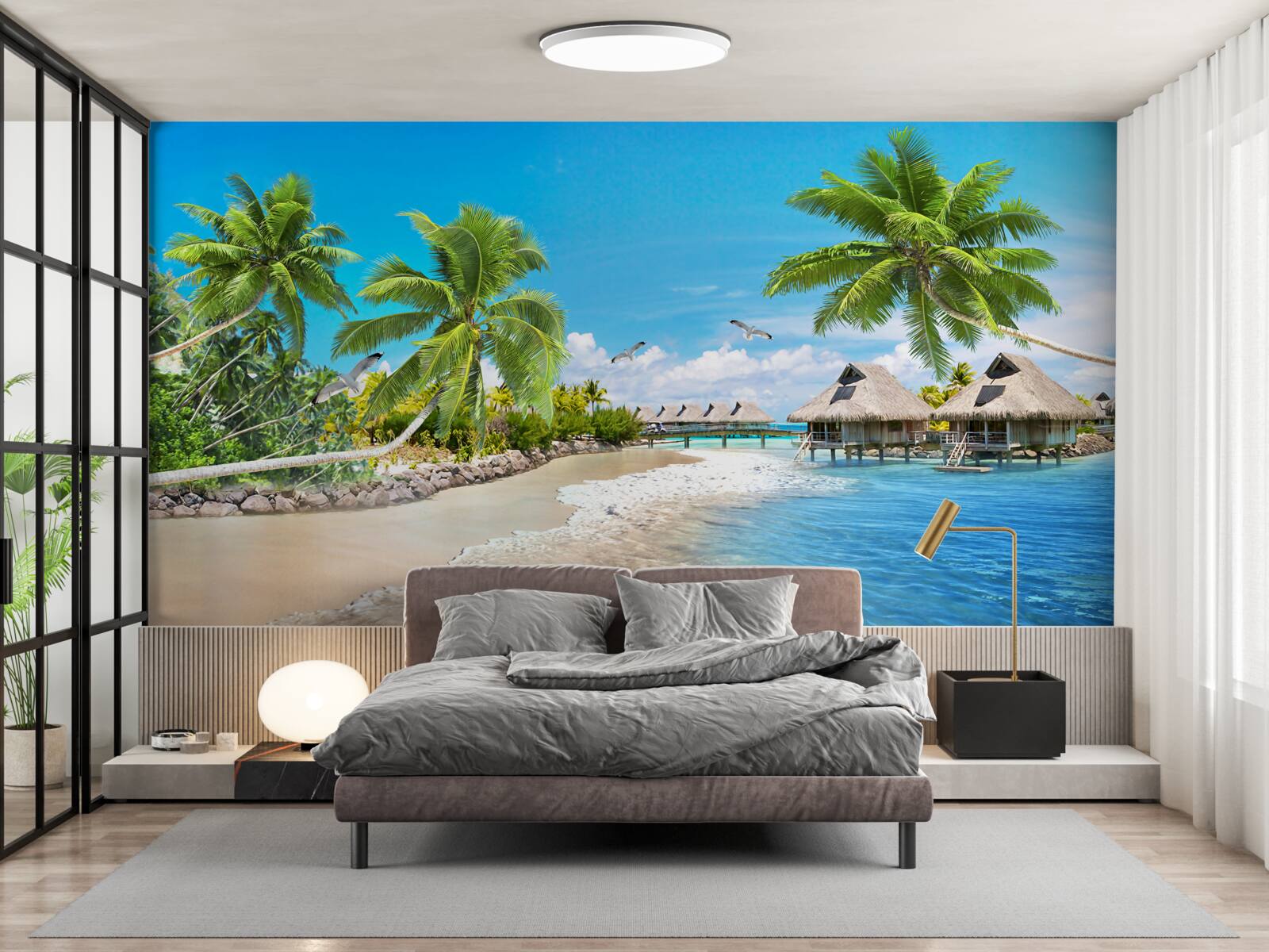 Фотошпалери морські альтанки на воді