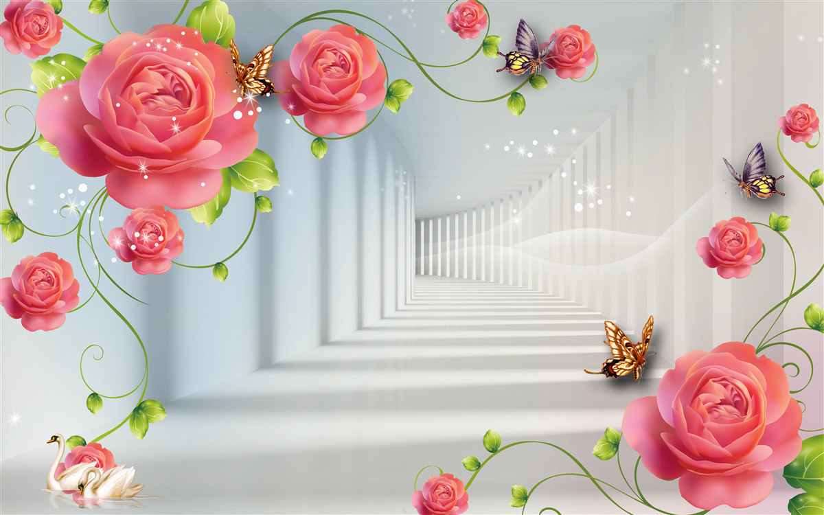 Фотошпалери перед батьками лежать червоні троянди