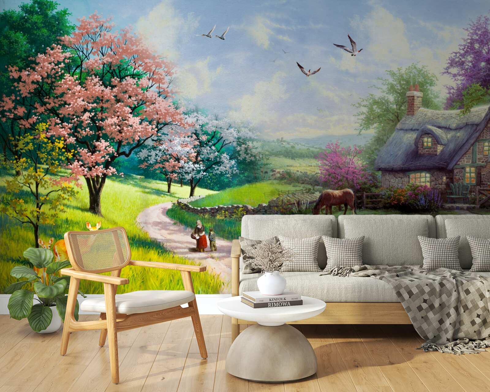 Фотошпалери відокремлений літній будиночок у лісі