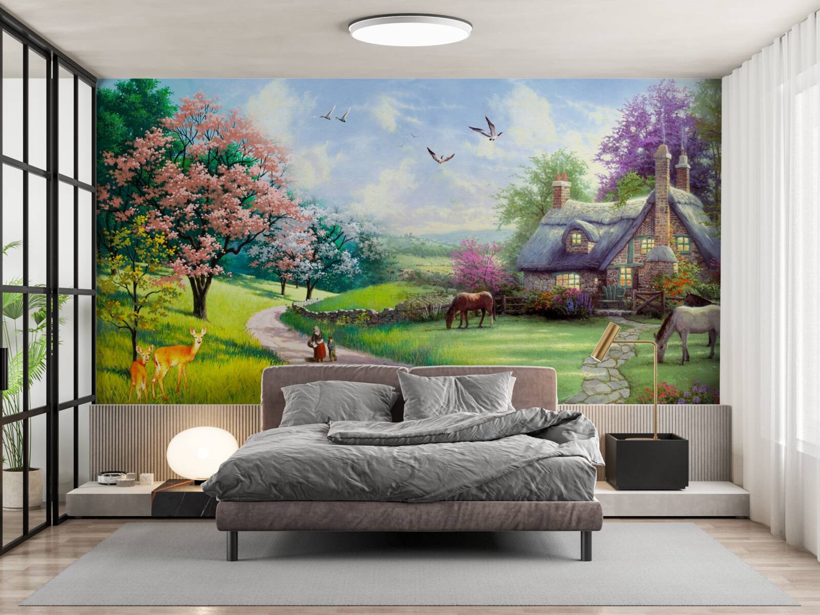 Фотошпалери відокремлений літній будиночок у лісі