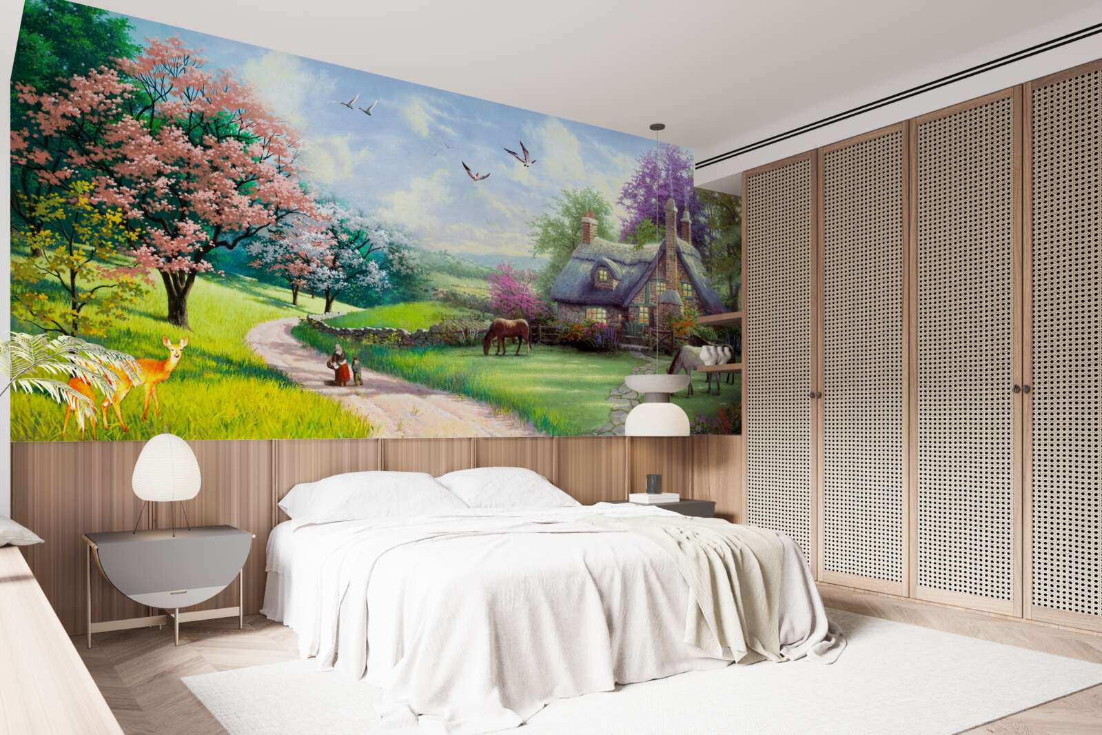 Фотошпалери відокремлений літній будиночок у лісі