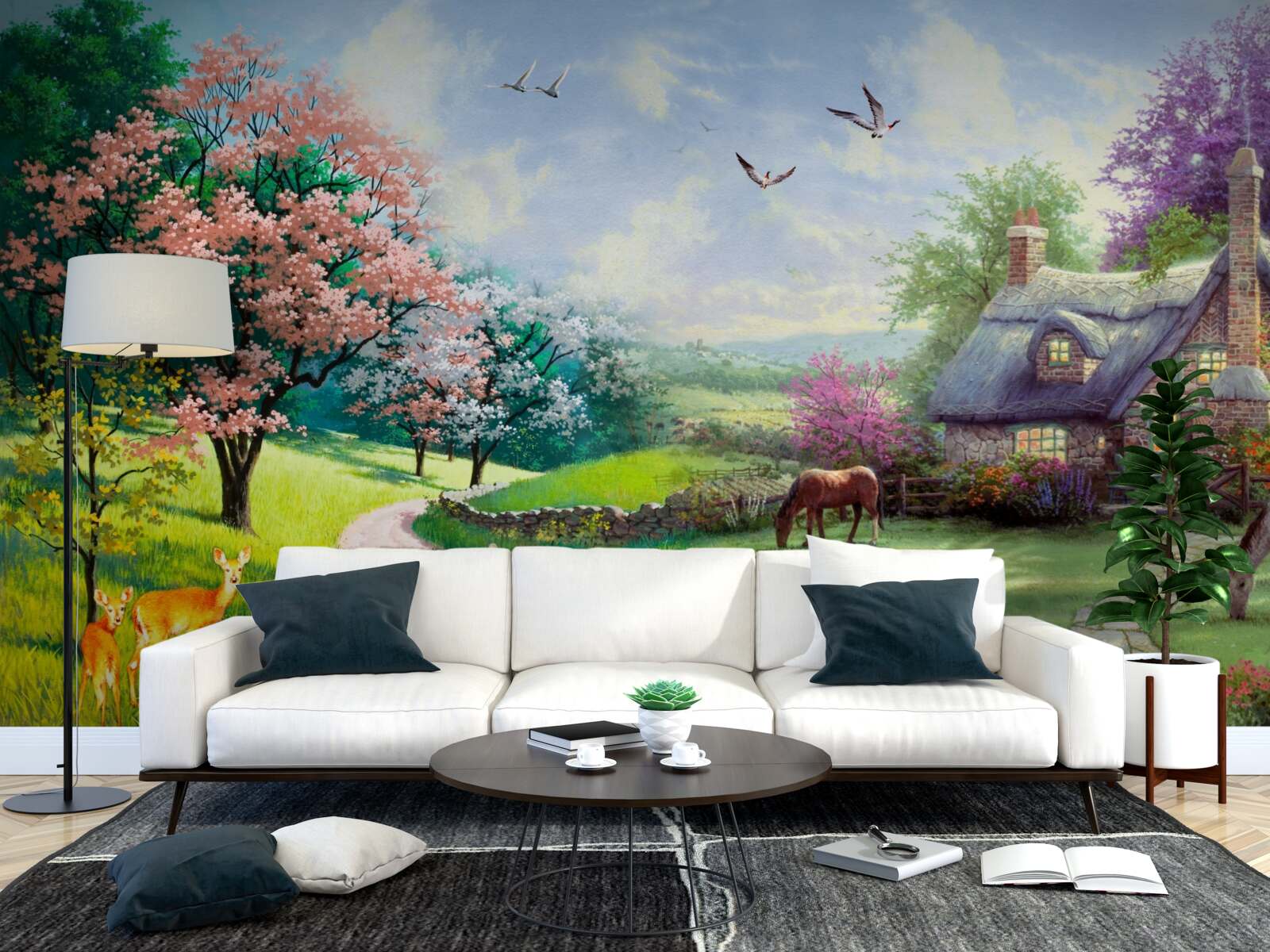 Фотошпалери відокремлений літній будиночок у лісі