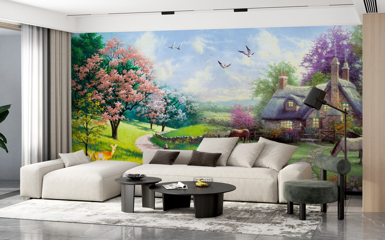 Фотошпалери відокремлений літній будиночок у лісі