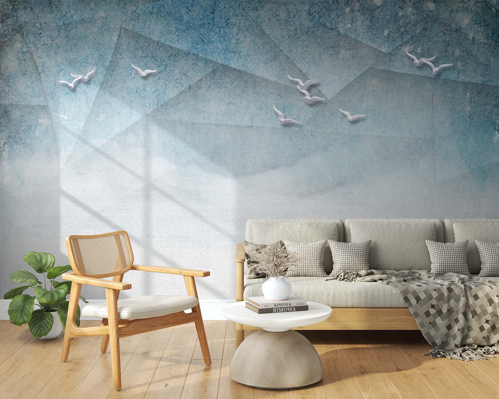 Фотошпалери ставок слугує кущовою зоною для птахів