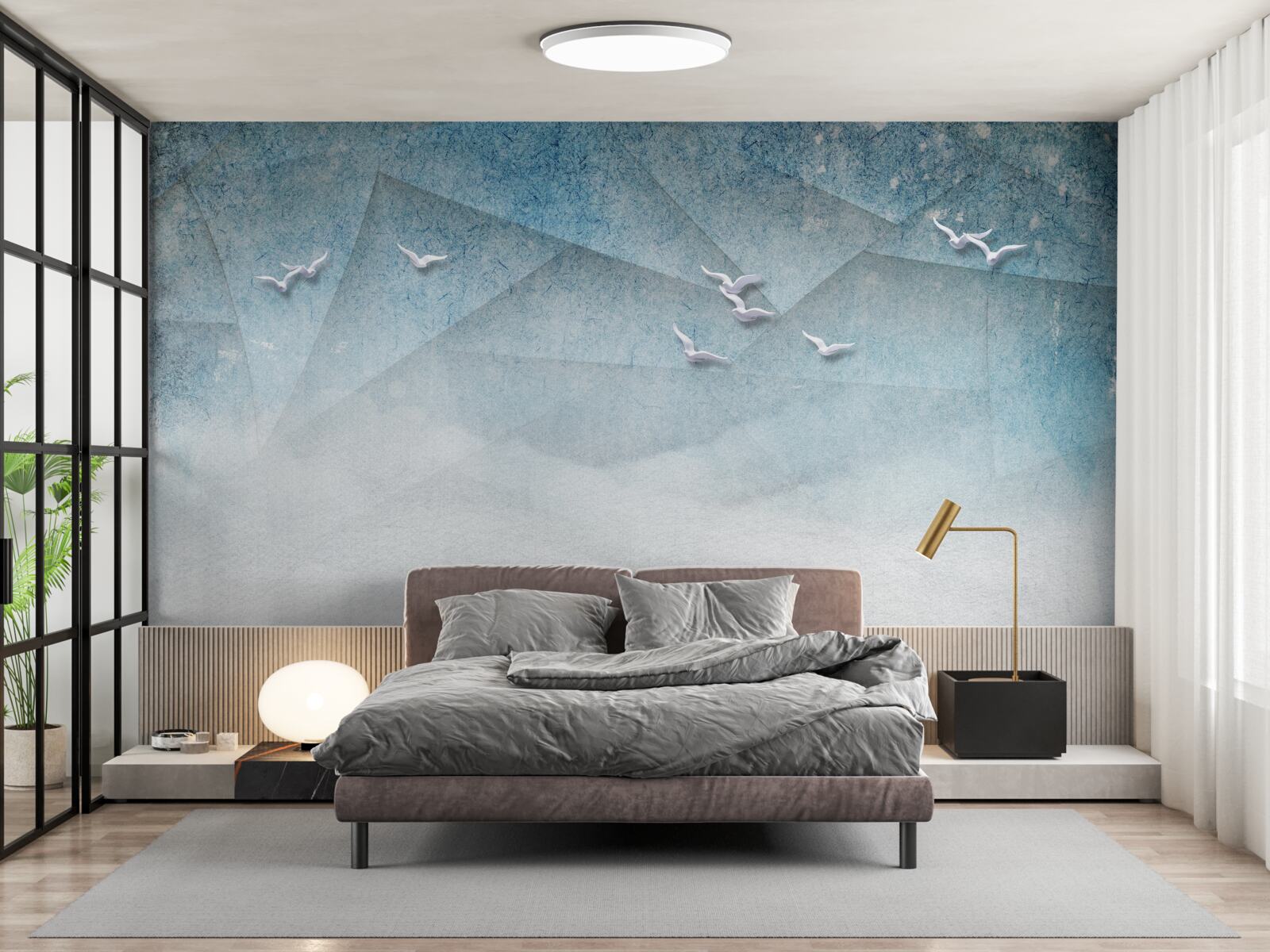 Фотошпалери ставок слугує кущовою зоною для птахів