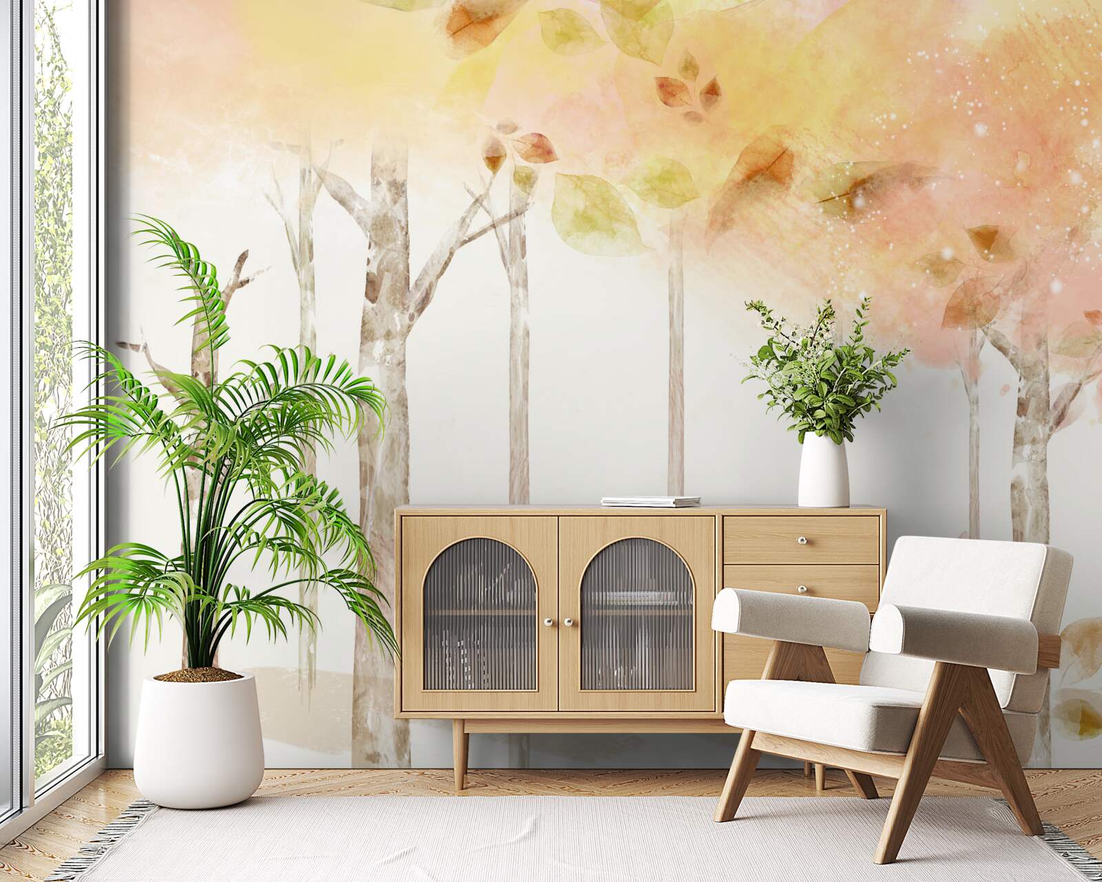 Фотошпалери восени дерева втрачають листя