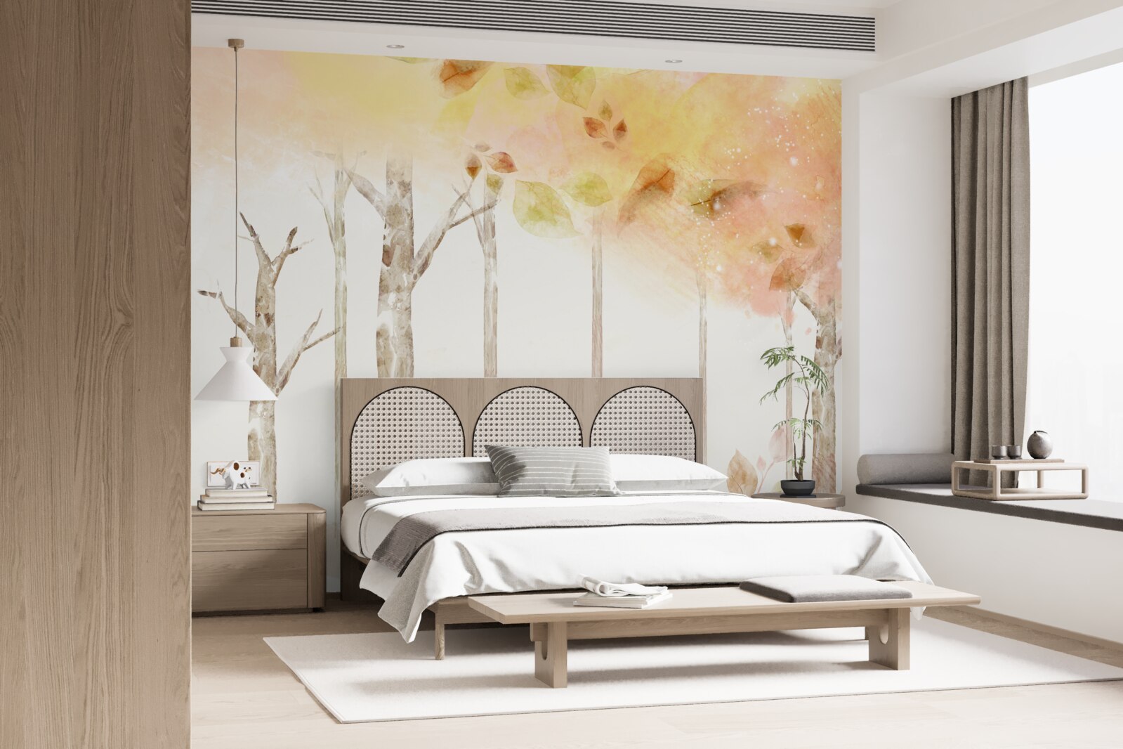 Фотошпалери восени дерева втрачають листя