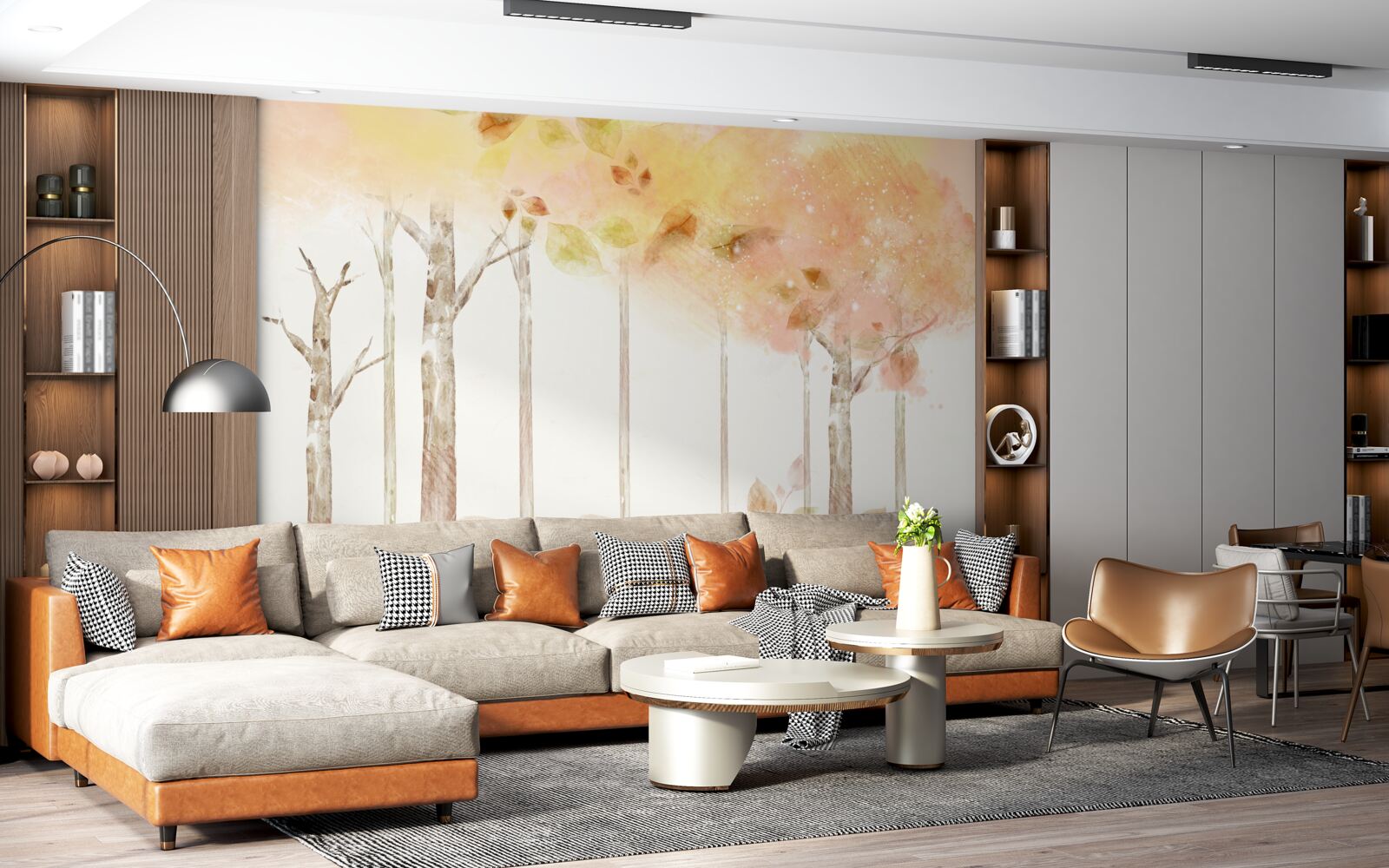 Фотошпалери восени дерева втрачають листя