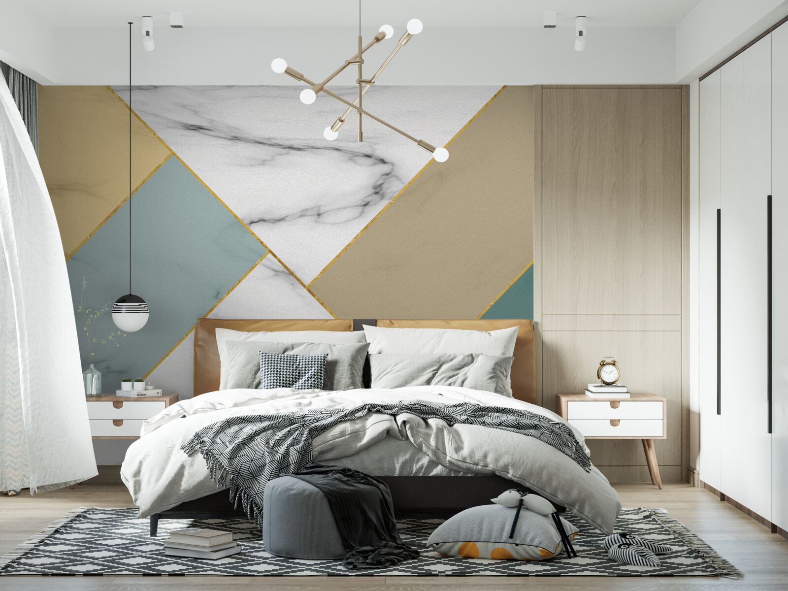 Фотошпалери різнокольоровий мармуровий камінь