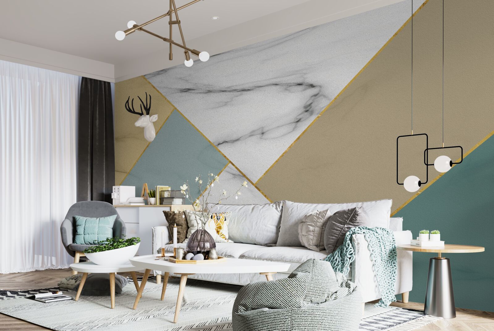 Фотошпалери різнокольоровий мармуровий камінь