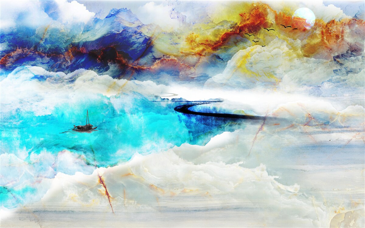 Фотошпалери берег блакитного моря під час шторму