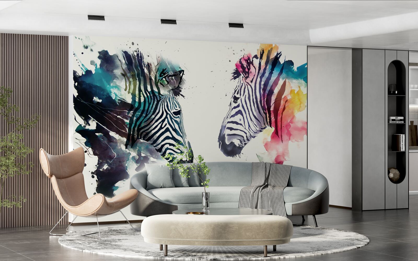 Фотошпалери дві візуально чіткі зебри