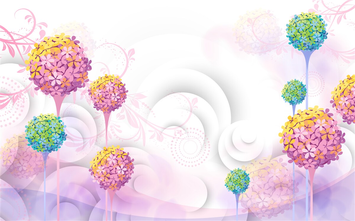 Фотошпалери кульбаби в абстрактних кольорах