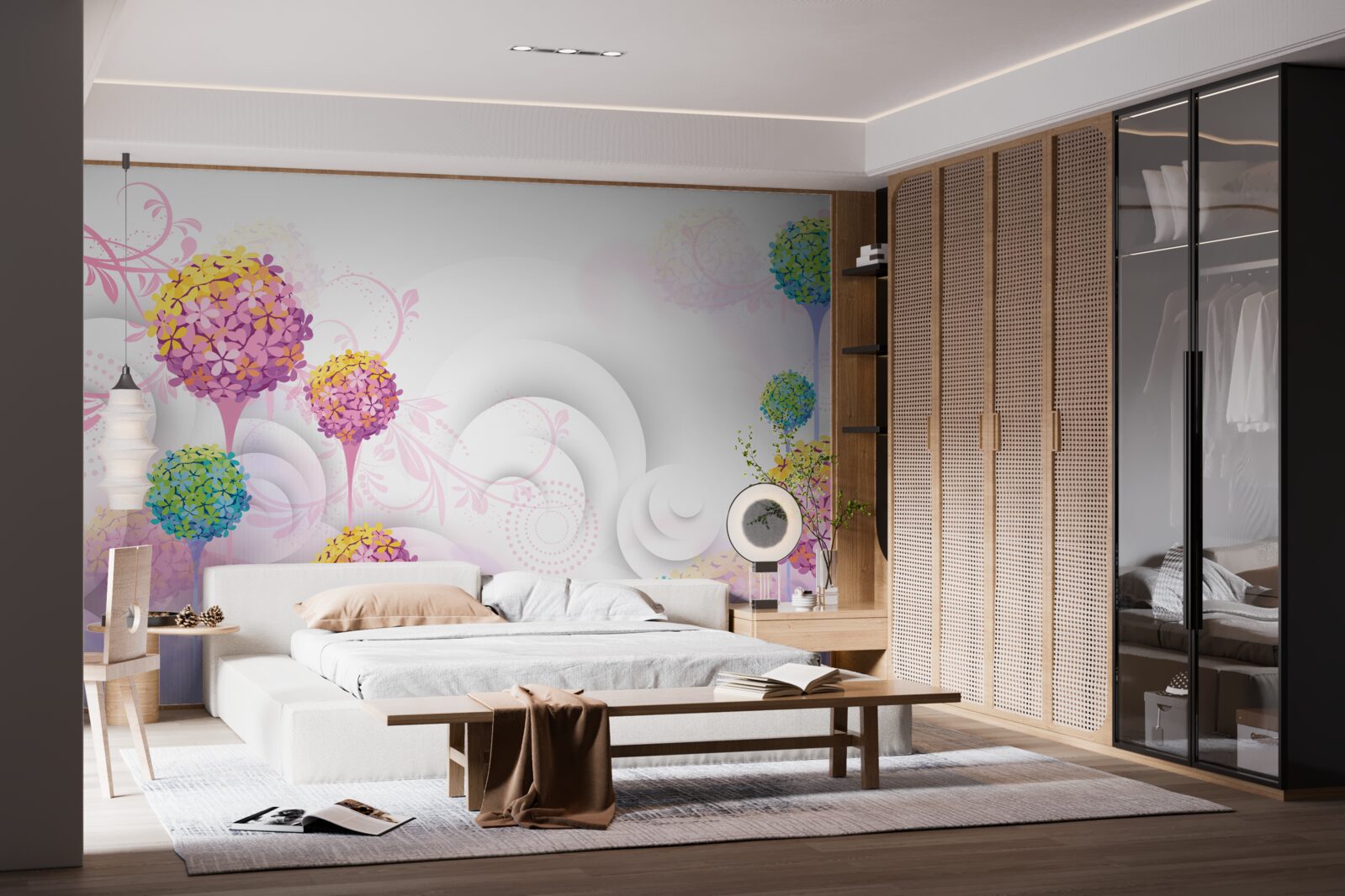 Фотошпалери кульбаби в абстрактних кольорах