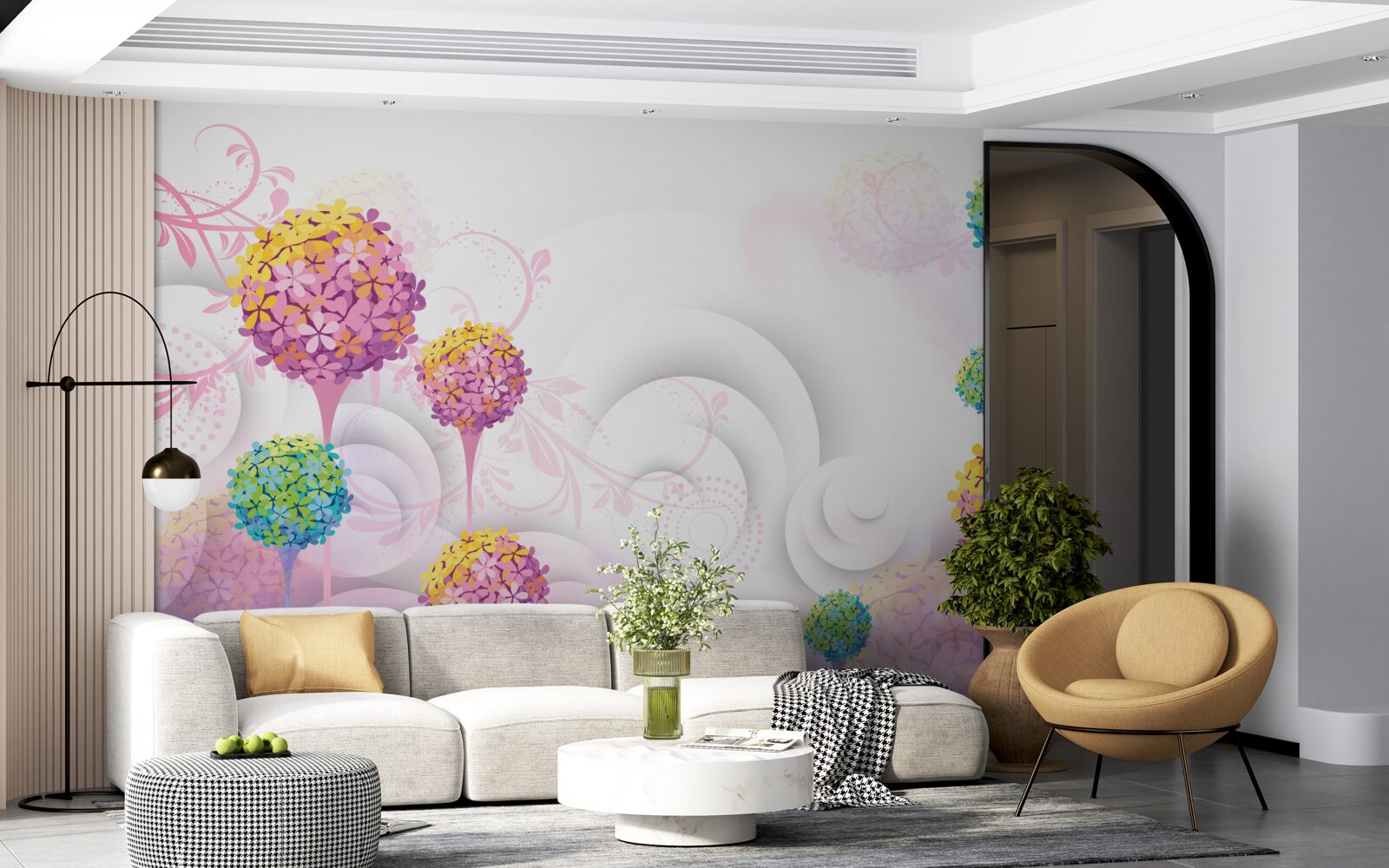 Фотошпалери кульбаби в абстрактних кольорах