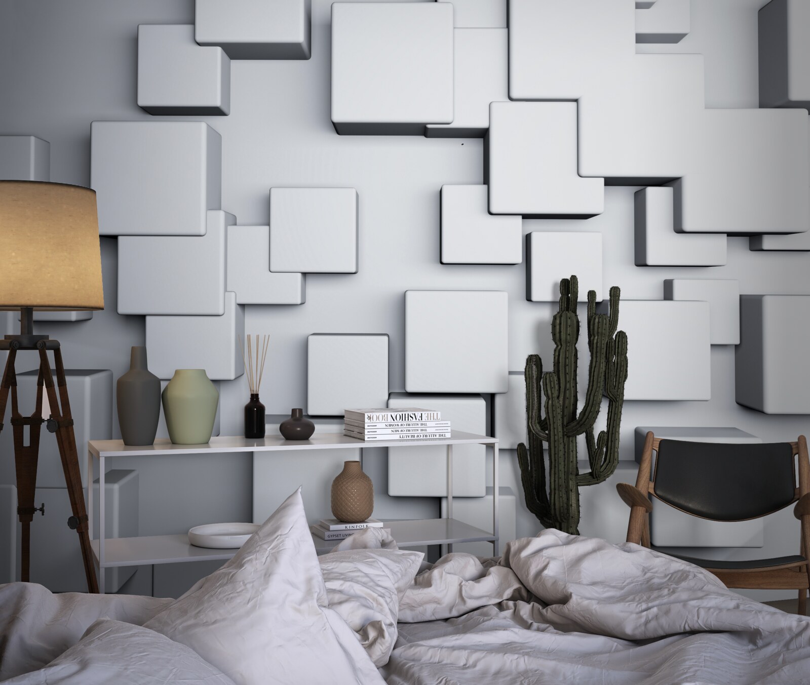 Фотошпалери великі сірі прямокутні форми